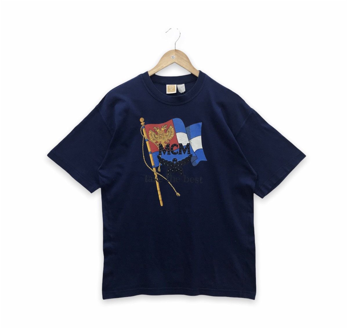 Designer × MCM × Vintage *Rare!! Vintage MCM "Take The Best" Words Tee Size US S / EU 44-46 / 1 - 1 Thumbnail
