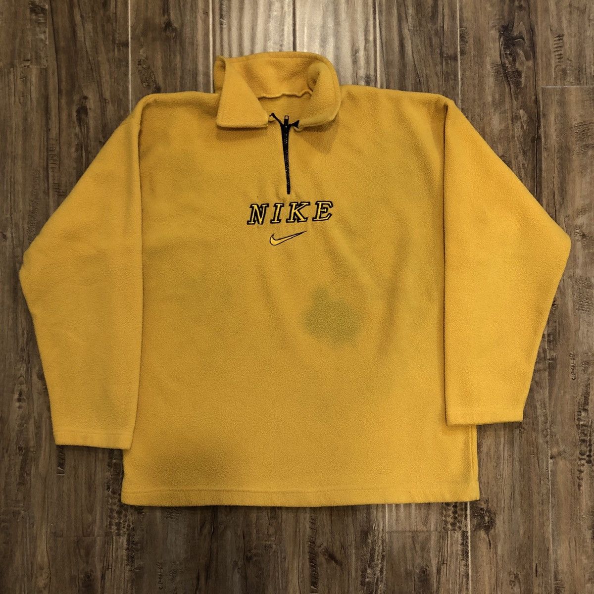 Nike Vintage 90s Nike Center Swoosh Fleece Size US L / EU 52-54 / 3 - 1 Thumbnail