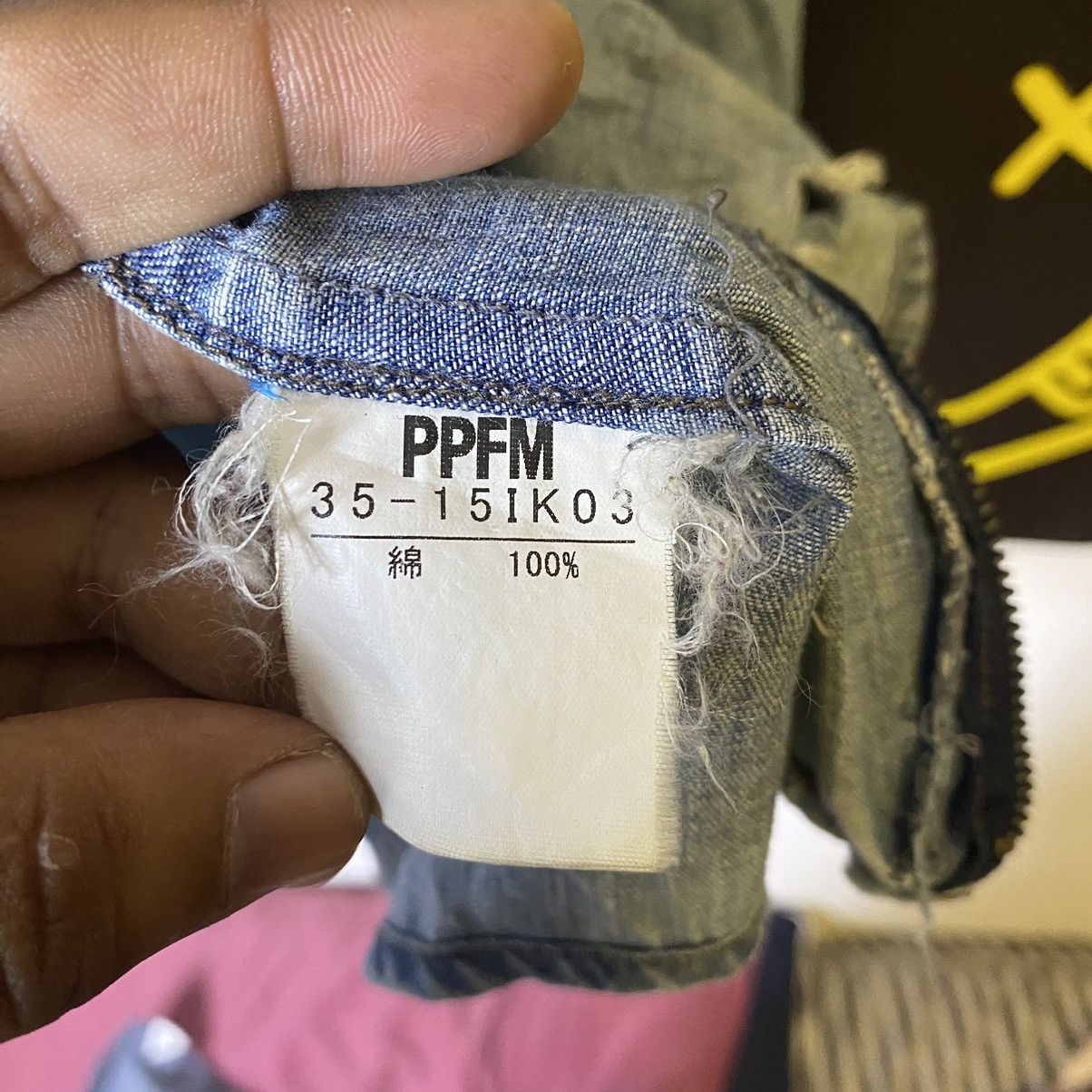 PPFM Vintage PPFM Snap Button Zipped Distressed Denim Shirt Size US M / EU 48-50 / 2 - 13 Thumbnail