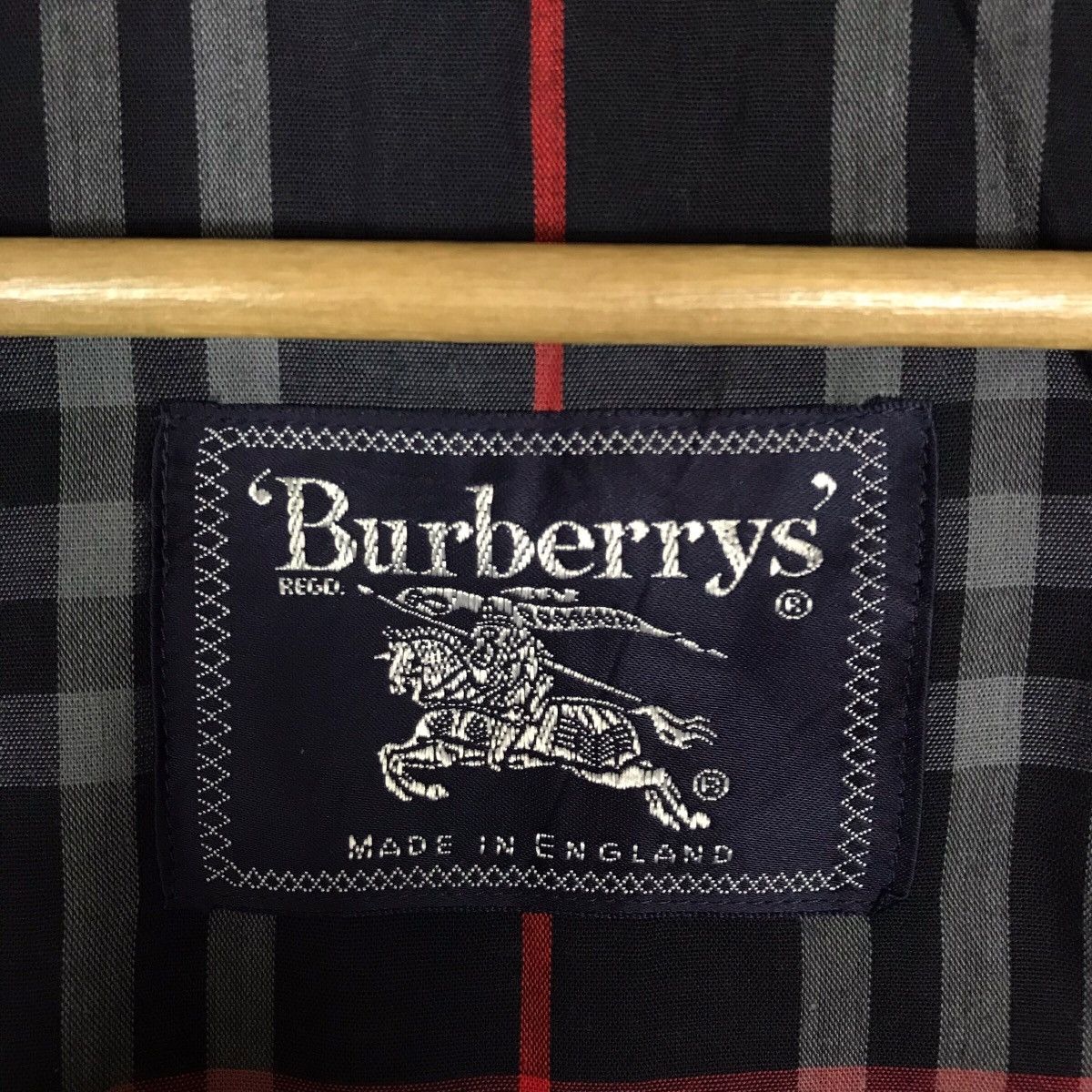 Vintage 90s Burberrys England Nova Check Tartan Trench Coat