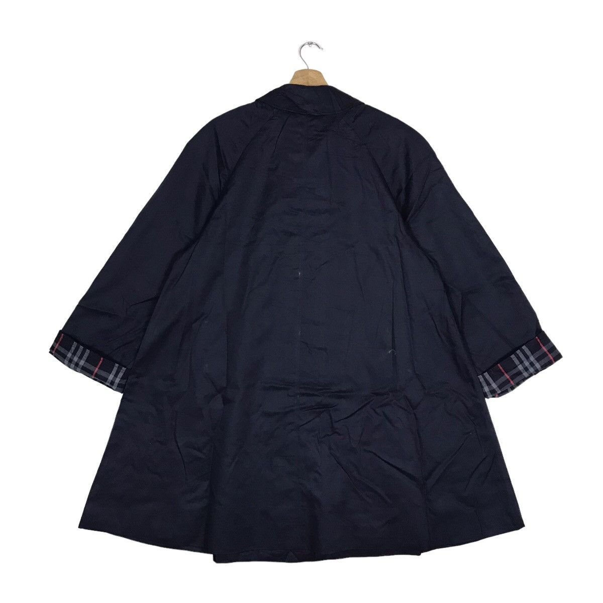 Vintage 90s Burberrys England Nova Check Tartan Trench Coat