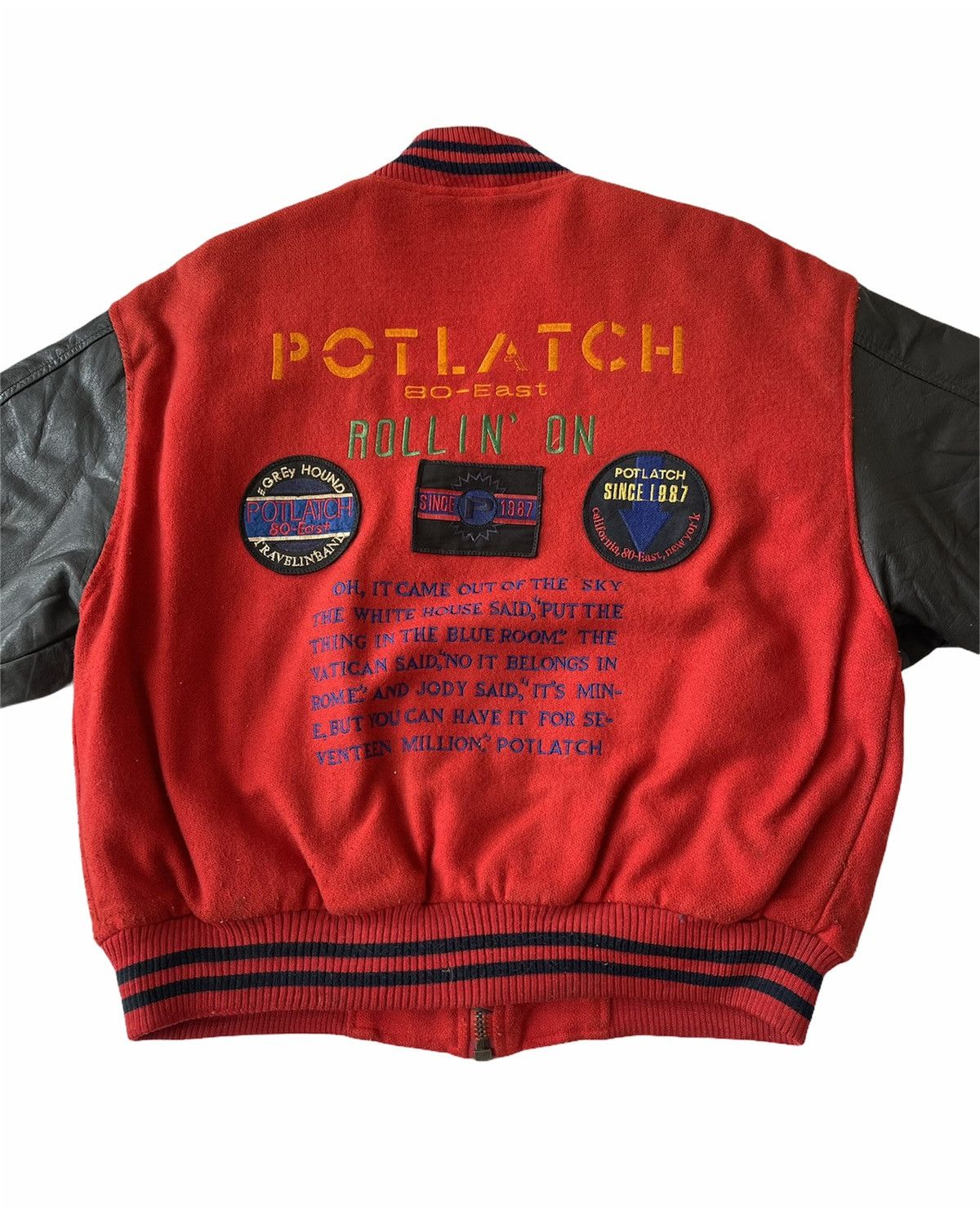Japanese Brand POTLATCH 80 EAST WOOL VARSITY JACKET Size US M / EU 48-50 / 2 - 10 Thumbnail
