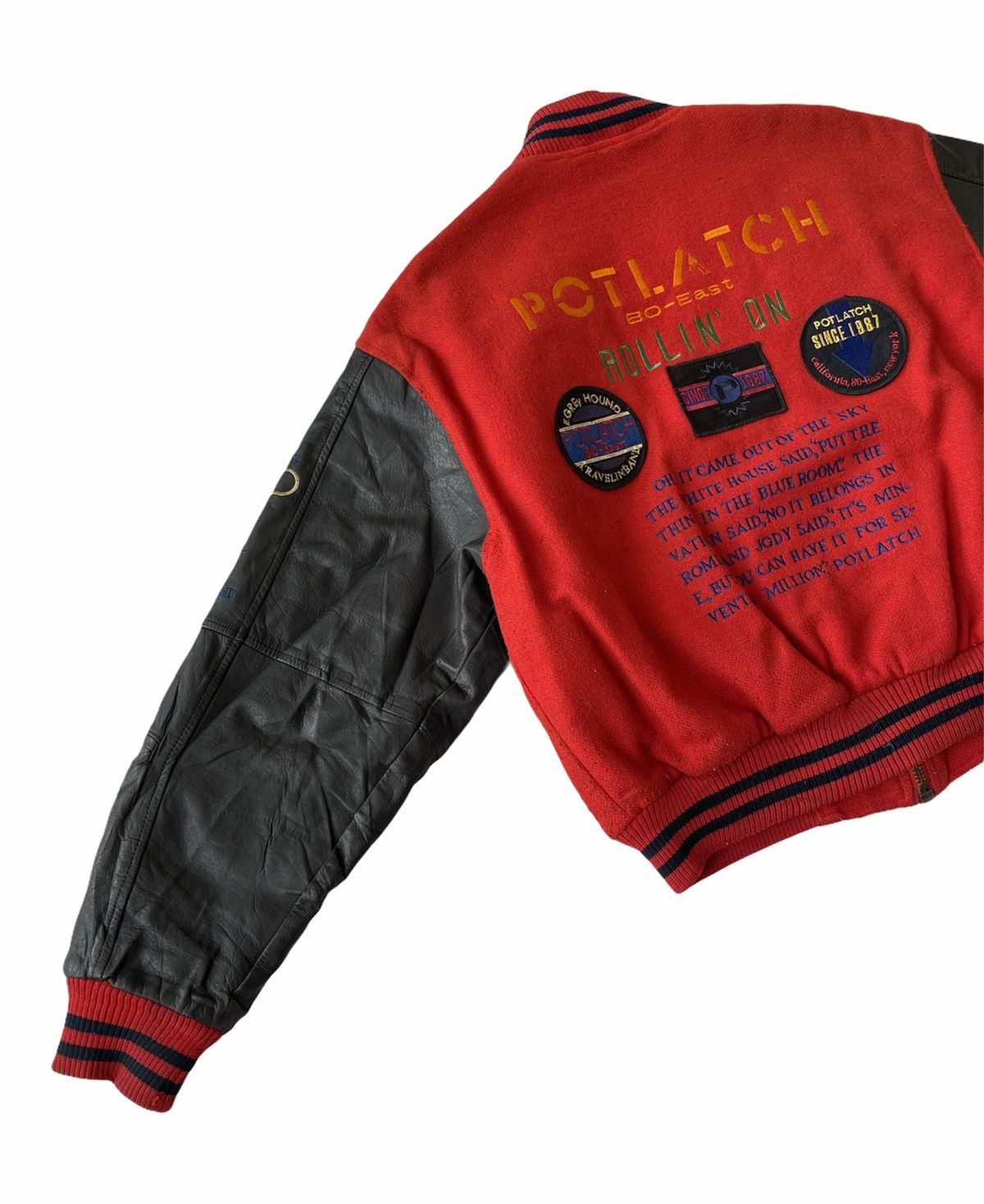 Japanese Brand POTLATCH 80 EAST WOOL VARSITY JACKET Size US M / EU 48-50 / 2 - 6 Thumbnail