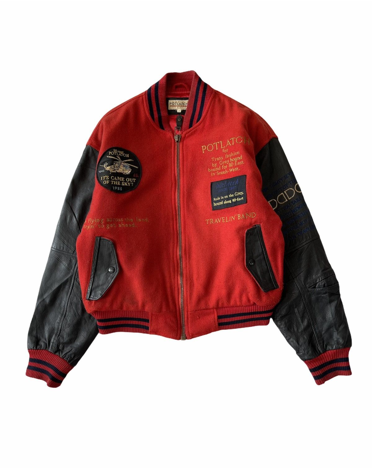 Japanese Brand POTLATCH 80 EAST WOOL VARSITY JACKET Size US M / EU 48-50 / 2 - 1 Thumbnail