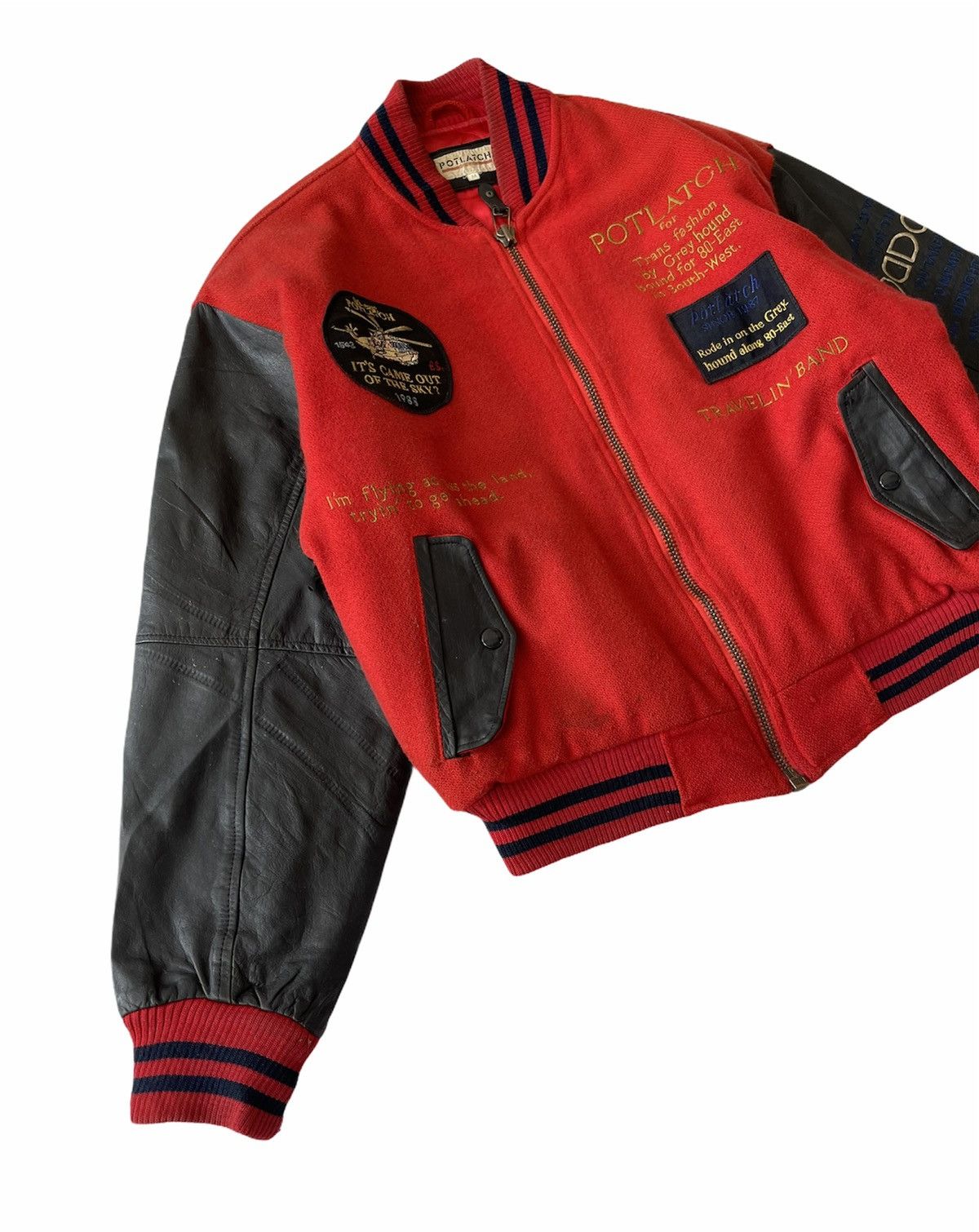 Japanese Brand POTLATCH 80 EAST WOOL VARSITY JACKET Size US M / EU 48-50 / 2 - 2 Thumbnail