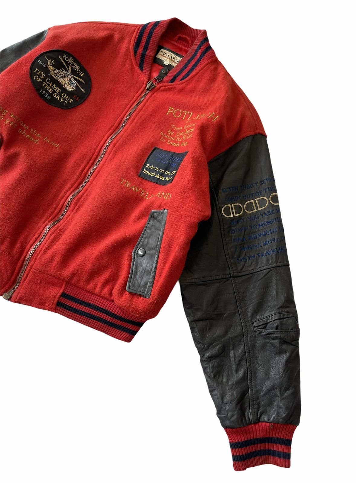 Japanese Brand POTLATCH 80 EAST WOOL VARSITY JACKET Size US M / EU 48-50 / 2 - 4 Thumbnail