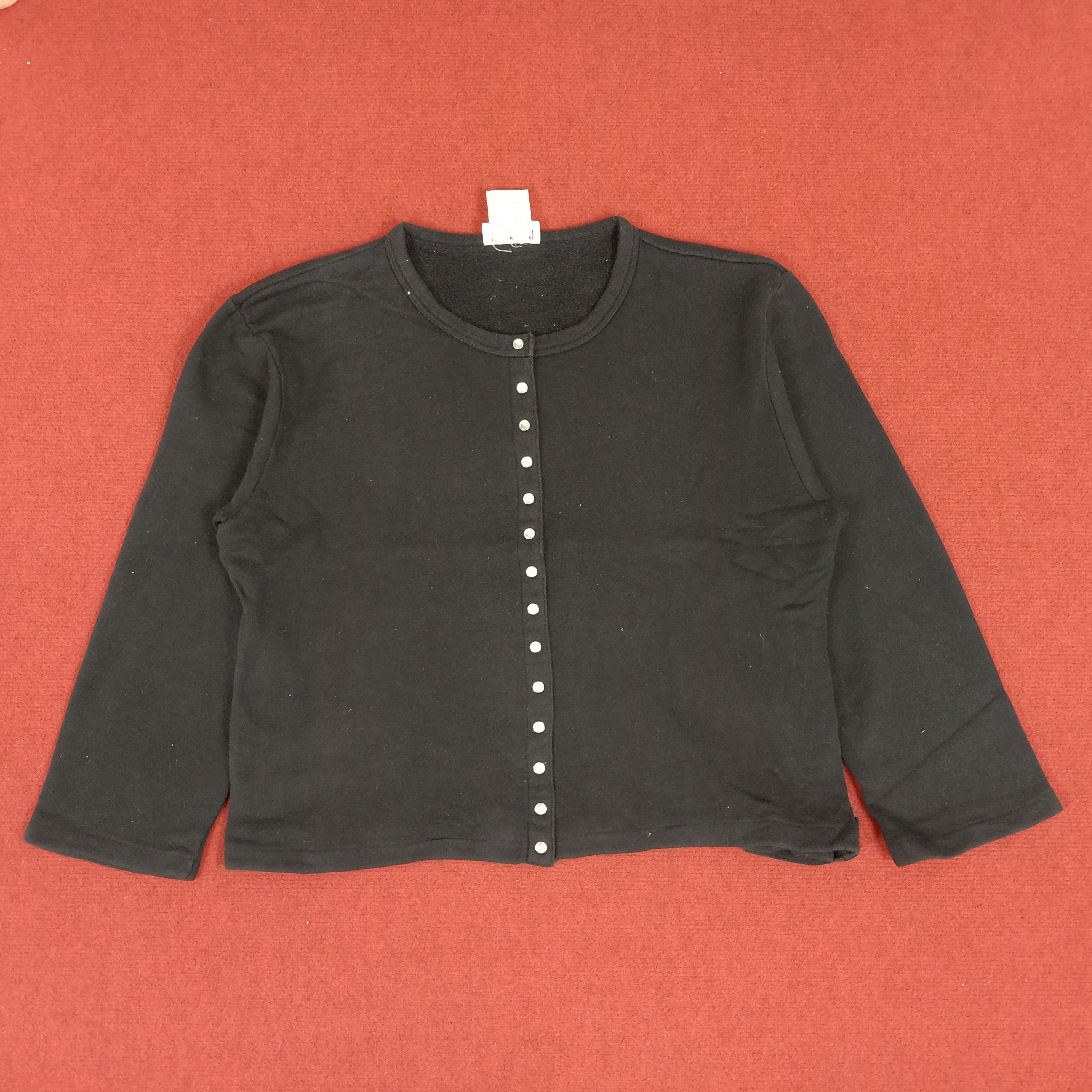 Agnes B. Streetwear Style Button Design Long Sleeve Tshirt