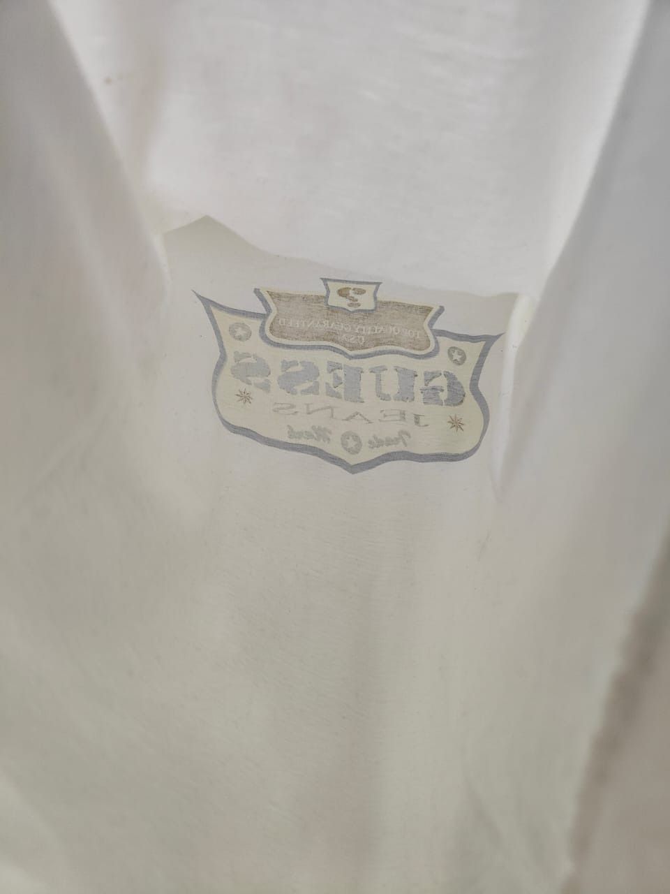 Guess vintage Made in USA Vintage GUESS Jeans T Shirt White Cotton Size US L / EU 52-54 / 3 - 12 Thumbnail