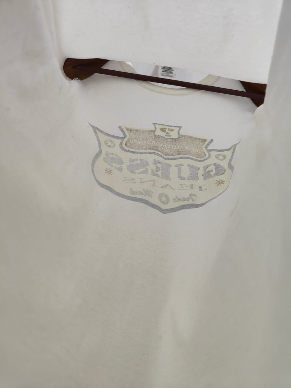 Guess vintage Made in USA Vintage GUESS Jeans T Shirt White Cotton Size US L / EU 52-54 / 3 - 4 Thumbnail