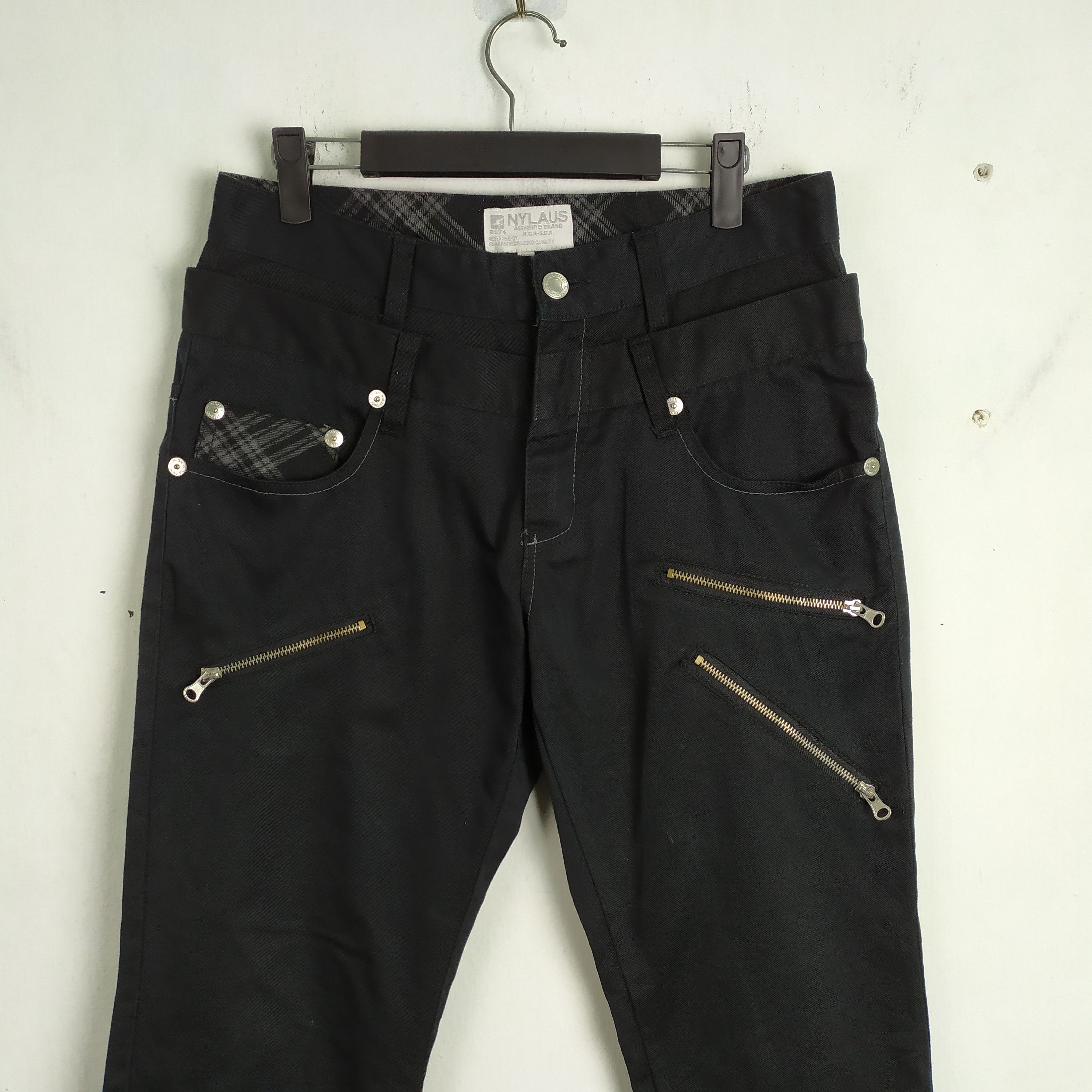 Japanese Brand NYLAUS DOUBLE WAIST MULTIPOCKET CARGO PANTS Size US 30 / EU 46 - 2 Thumbnail