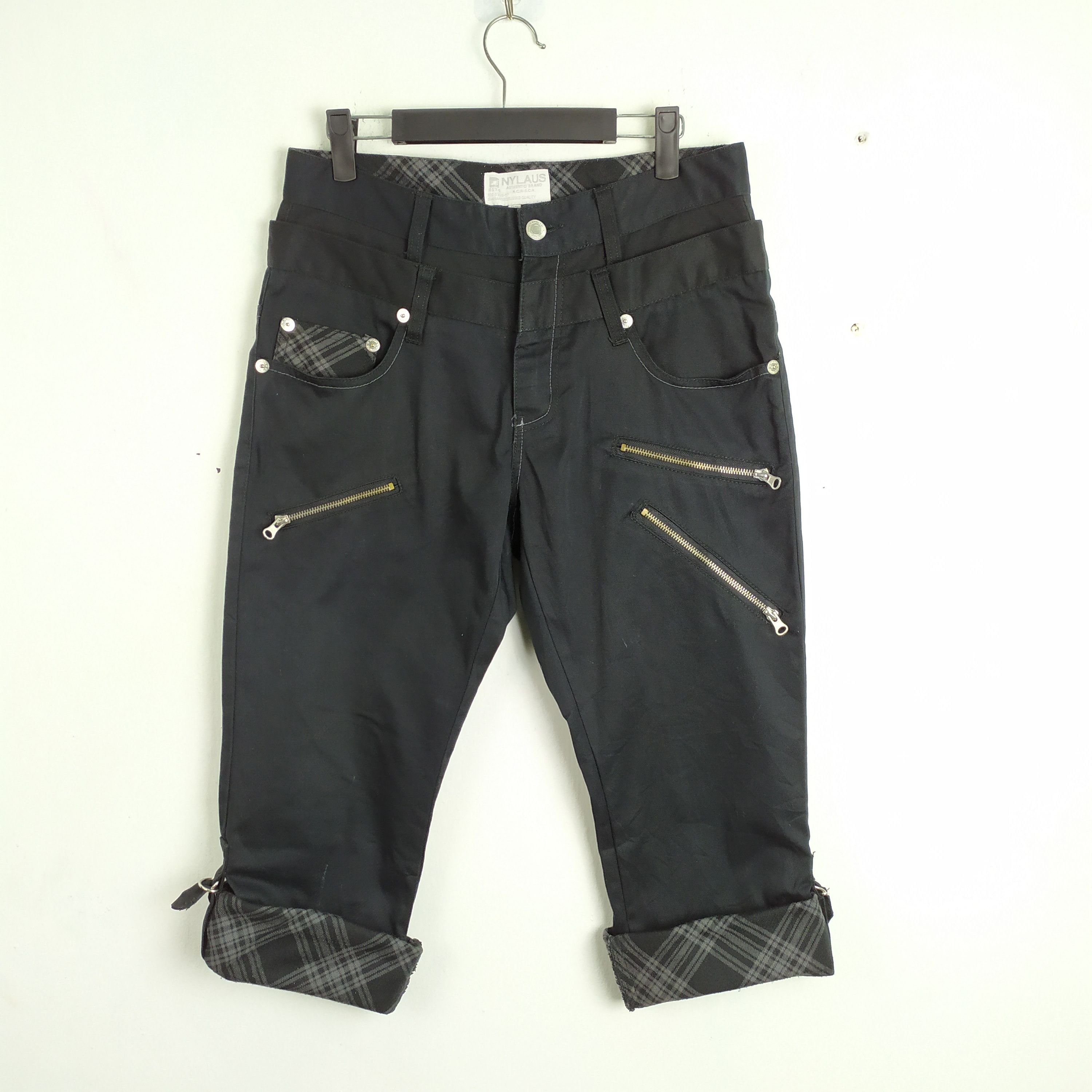 Japanese Brand NYLAUS DOUBLE WAIST MULTIPOCKET CARGO PANTS Size US 30 / EU 46 - 3 Thumbnail