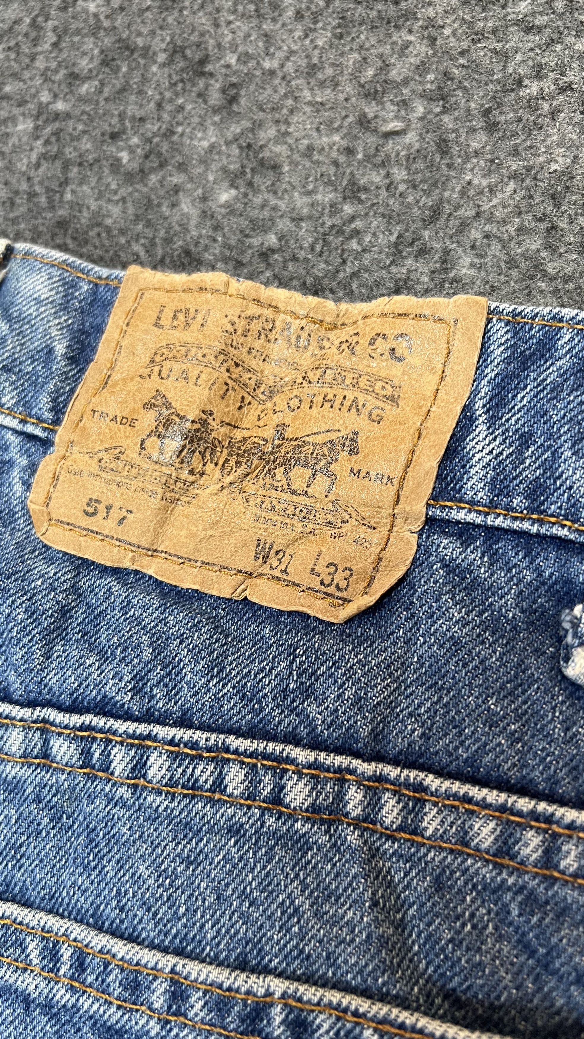 Levi's × Vintage Distressed Levis 517 Bootcut Jeans Size US 30 / EU 46 - 9 Thumbnail