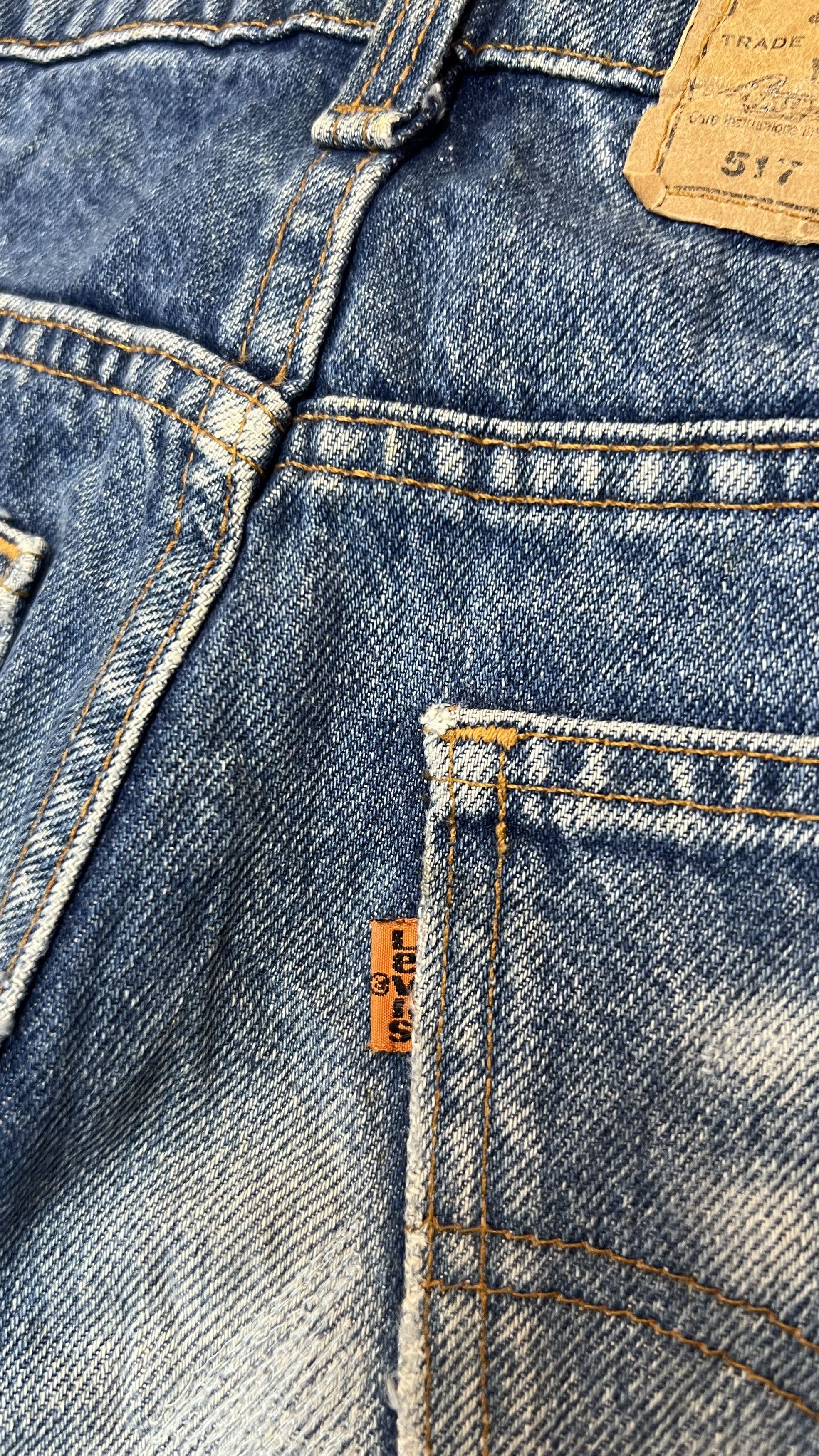Levi's × Vintage Distressed Levis 517 Bootcut Jeans Size US 30 / EU 46 - 10 Thumbnail