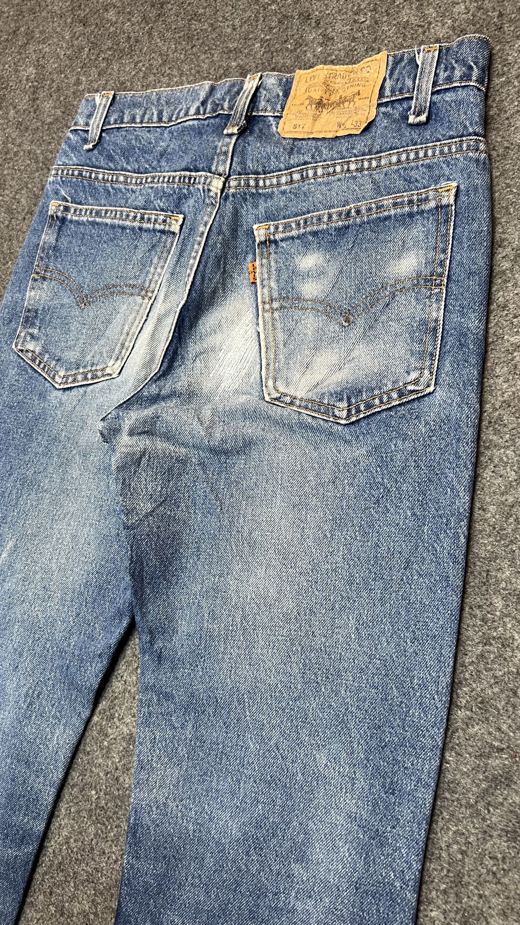 Levi's × Vintage Distressed Levis 517 Bootcut Jeans Size US 30 / EU 46 - 8 Thumbnail