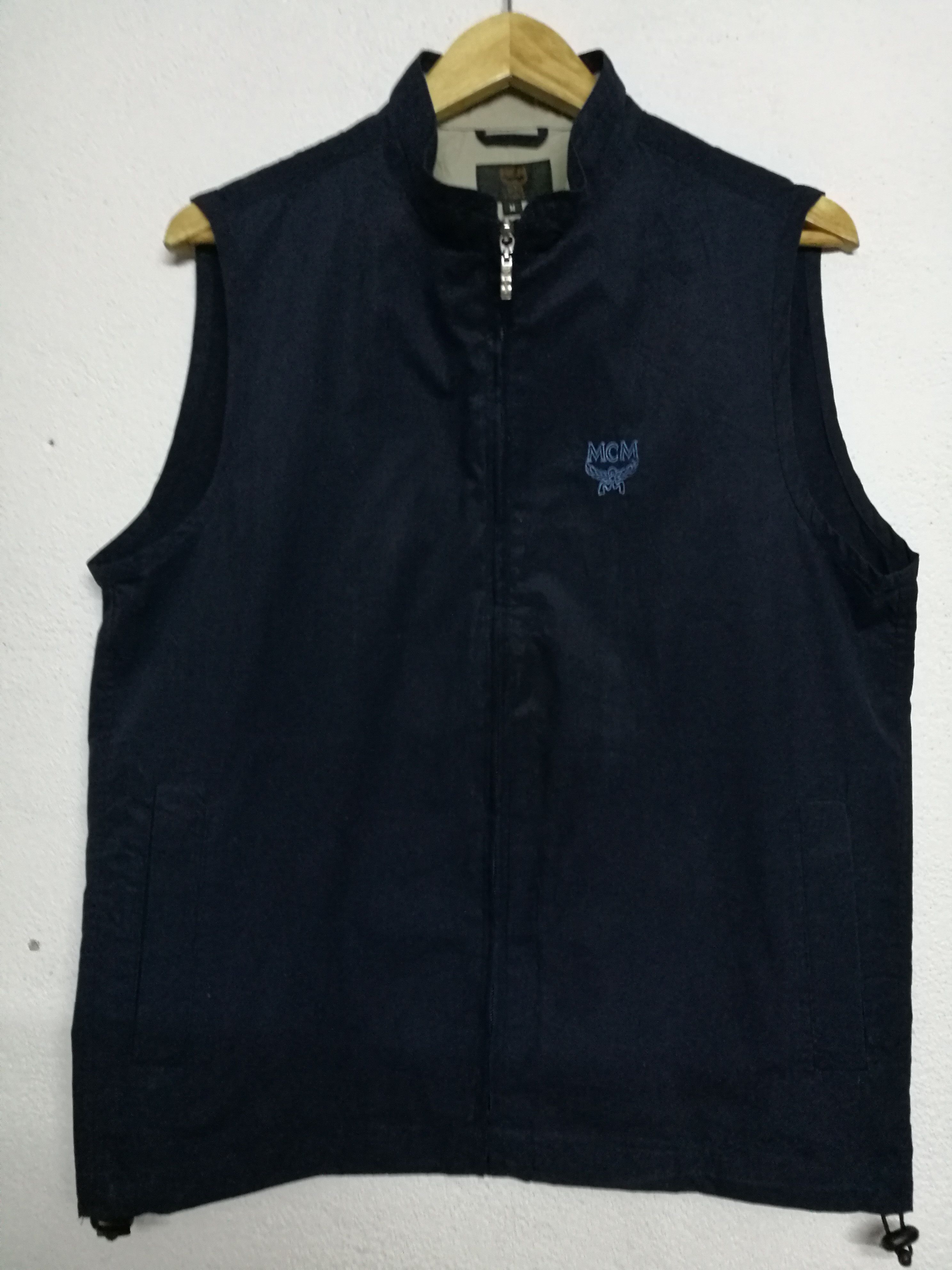 image of MCM Legere Sleeveless Shirt Jacket in Black, Men's (Size Medium)