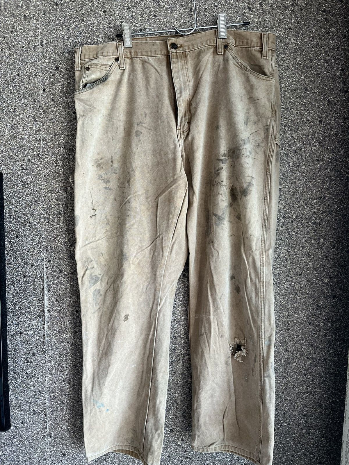 image of Distressed Denim x Made In USA Dickies Ft50 in Brown, Men's (Size 38)