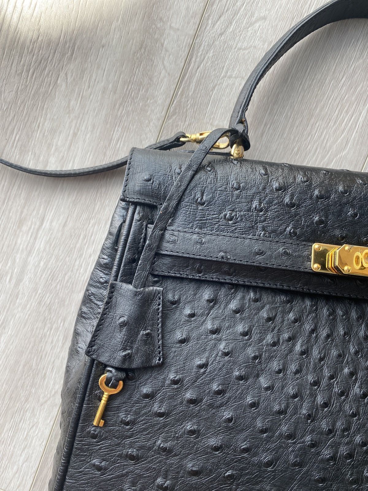 Russell & Bromley × Vintage Russell & Bromley Ostrich Leather Bag Like Hermes Kelly Size ONE SIZE - 4 Thumbnail