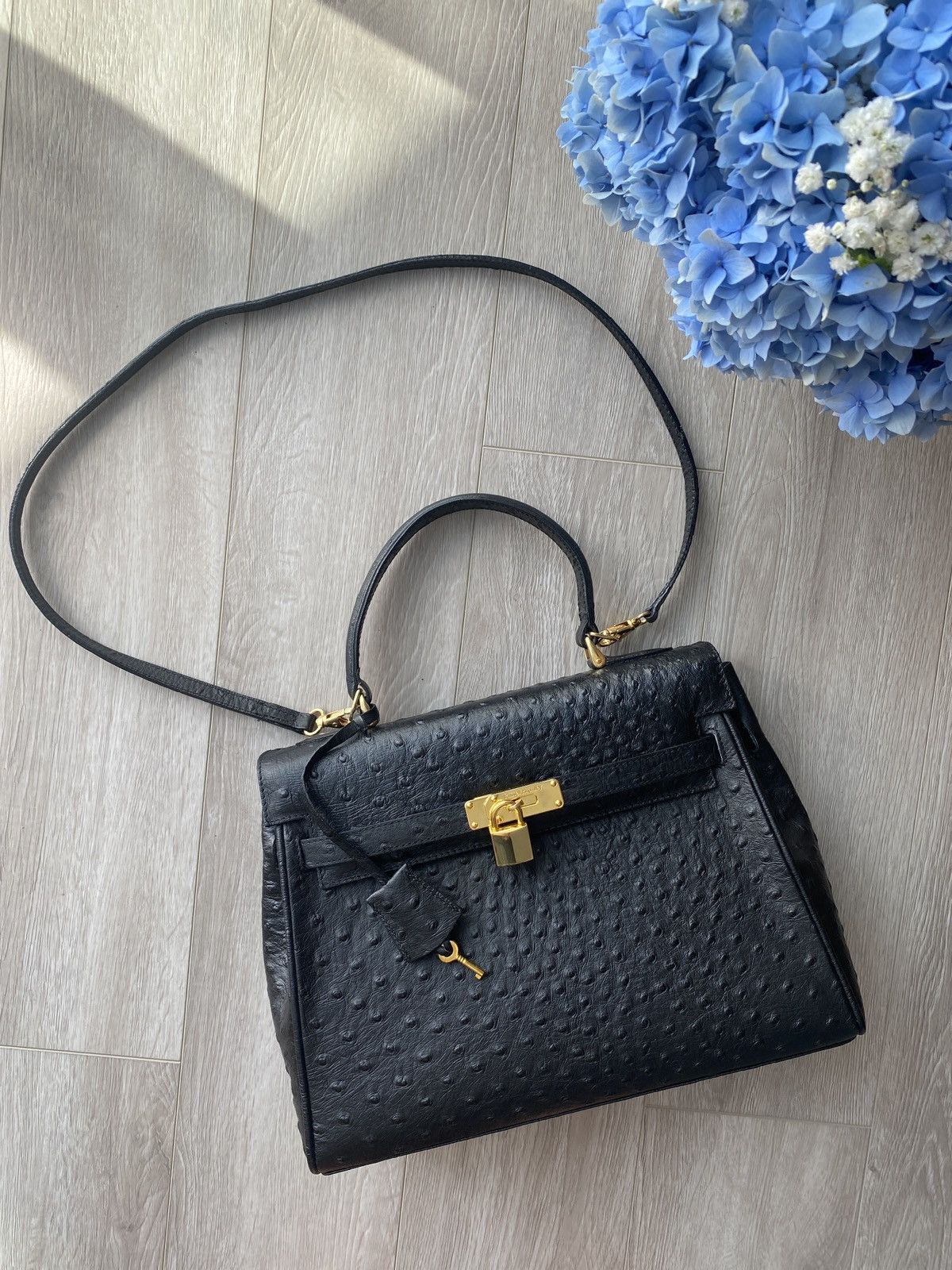 Russell & Bromley × Vintage Russell & Bromley Ostrich Leather Bag Like Hermes Kelly Size ONE SIZE - 2 Thumbnail