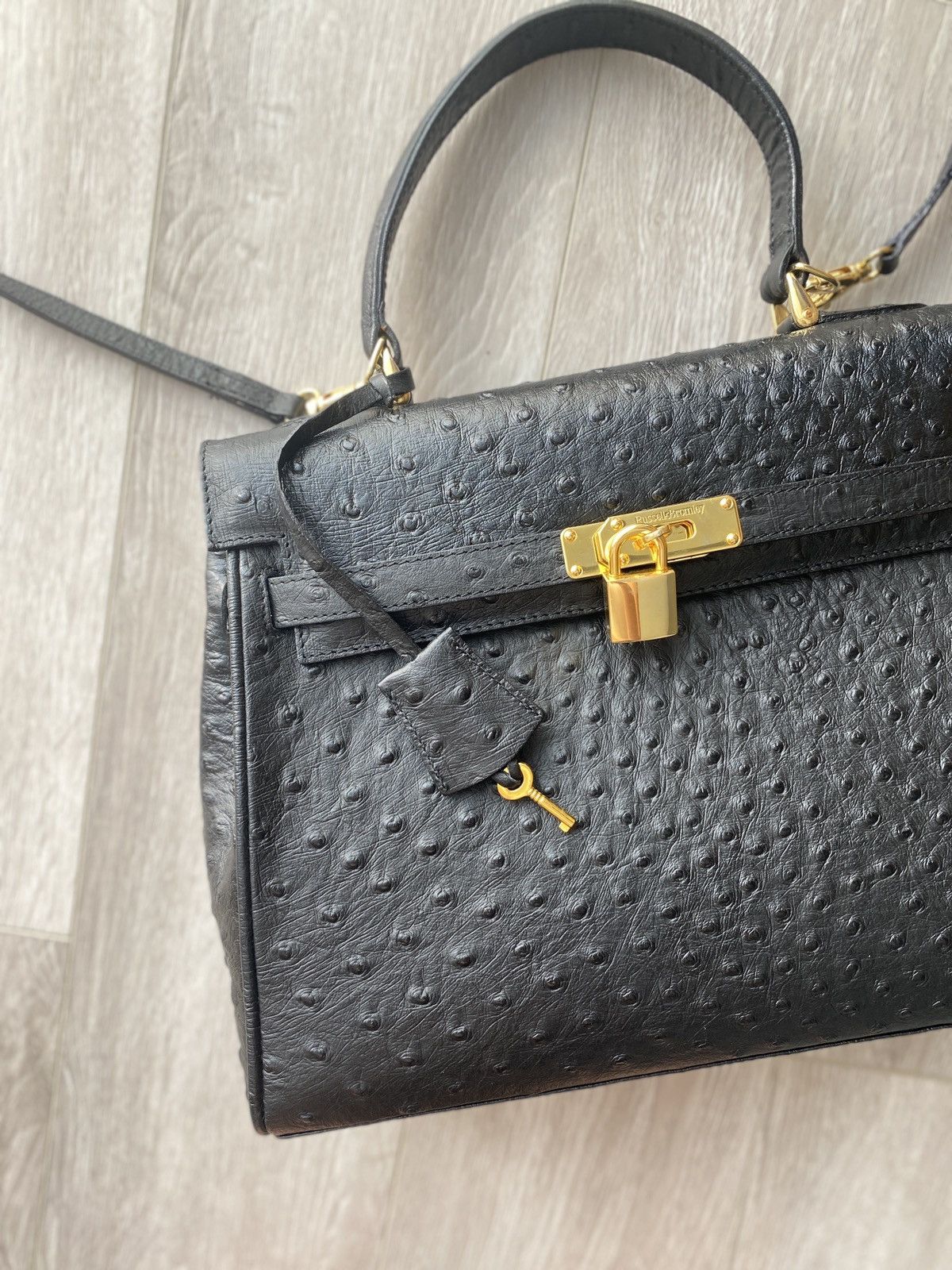 Russell & Bromley × Vintage Russell & Bromley Ostrich Leather Bag Like Hermes Kelly Size ONE SIZE - 3 Thumbnail