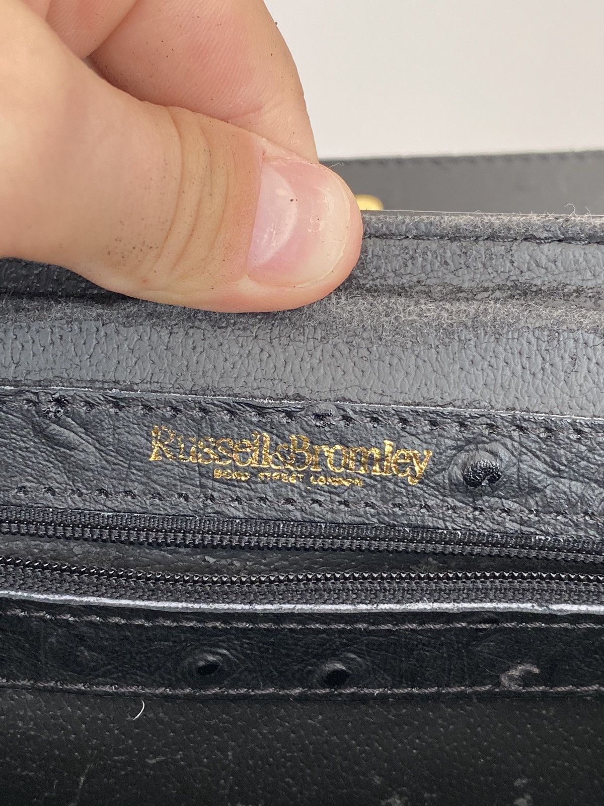 Russell & Bromley × Vintage Russell & Bromley Ostrich Leather Bag Like Hermes Kelly Size ONE SIZE - 22 Thumbnail