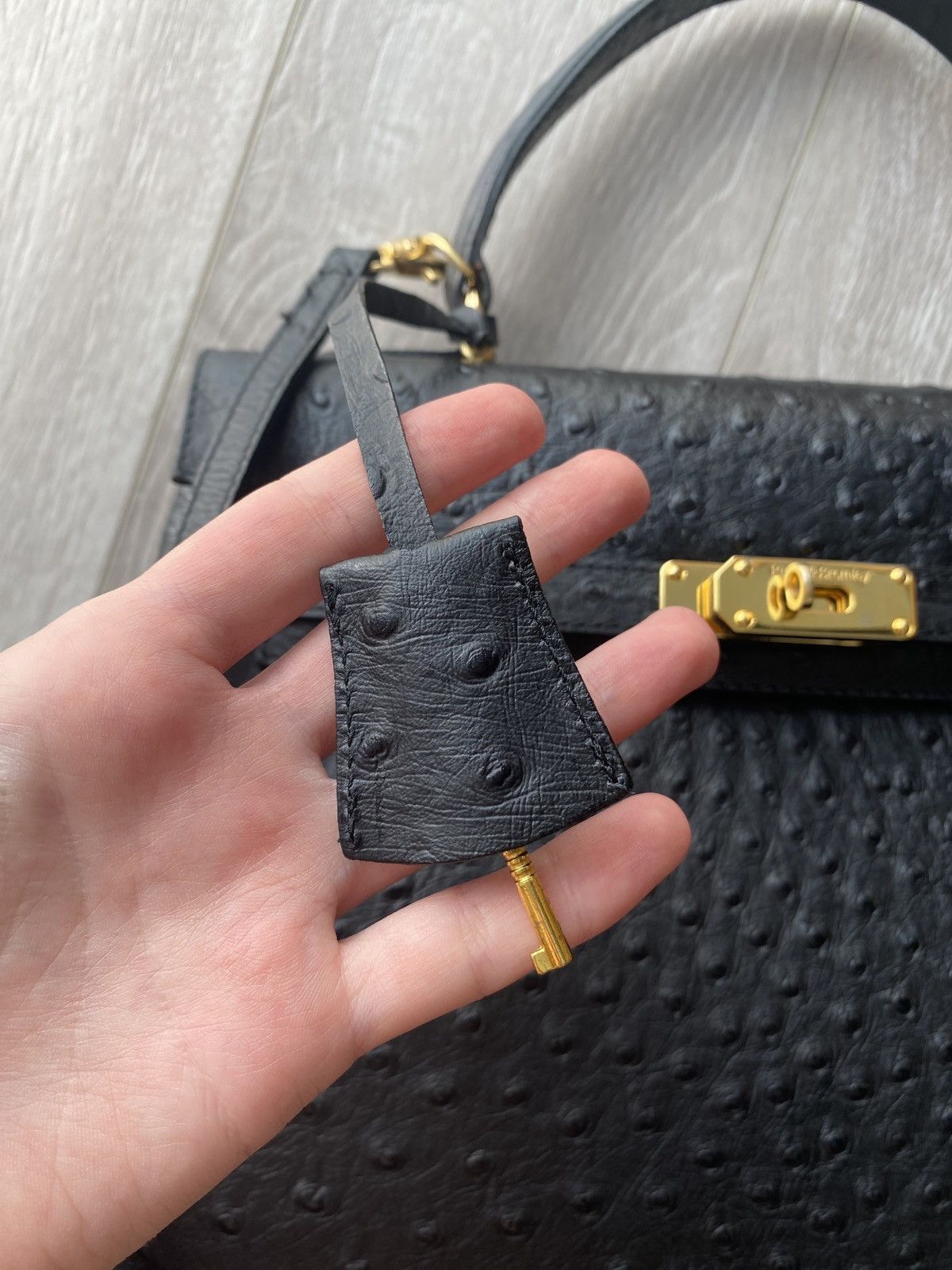 Russell & Bromley × Vintage Russell & Bromley Ostrich Leather Bag Like Hermes Kelly Size ONE SIZE - 7 Thumbnail