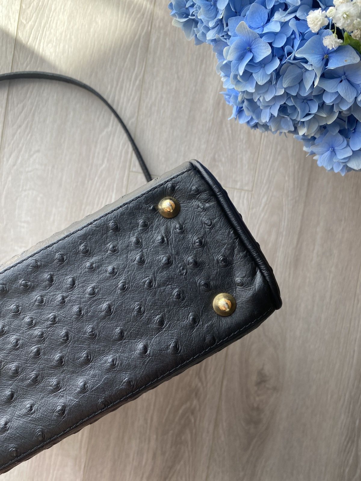 Russell & Bromley × Vintage Russell & Bromley Ostrich Leather Bag Like Hermes Kelly Size ONE SIZE - 17 Thumbnail