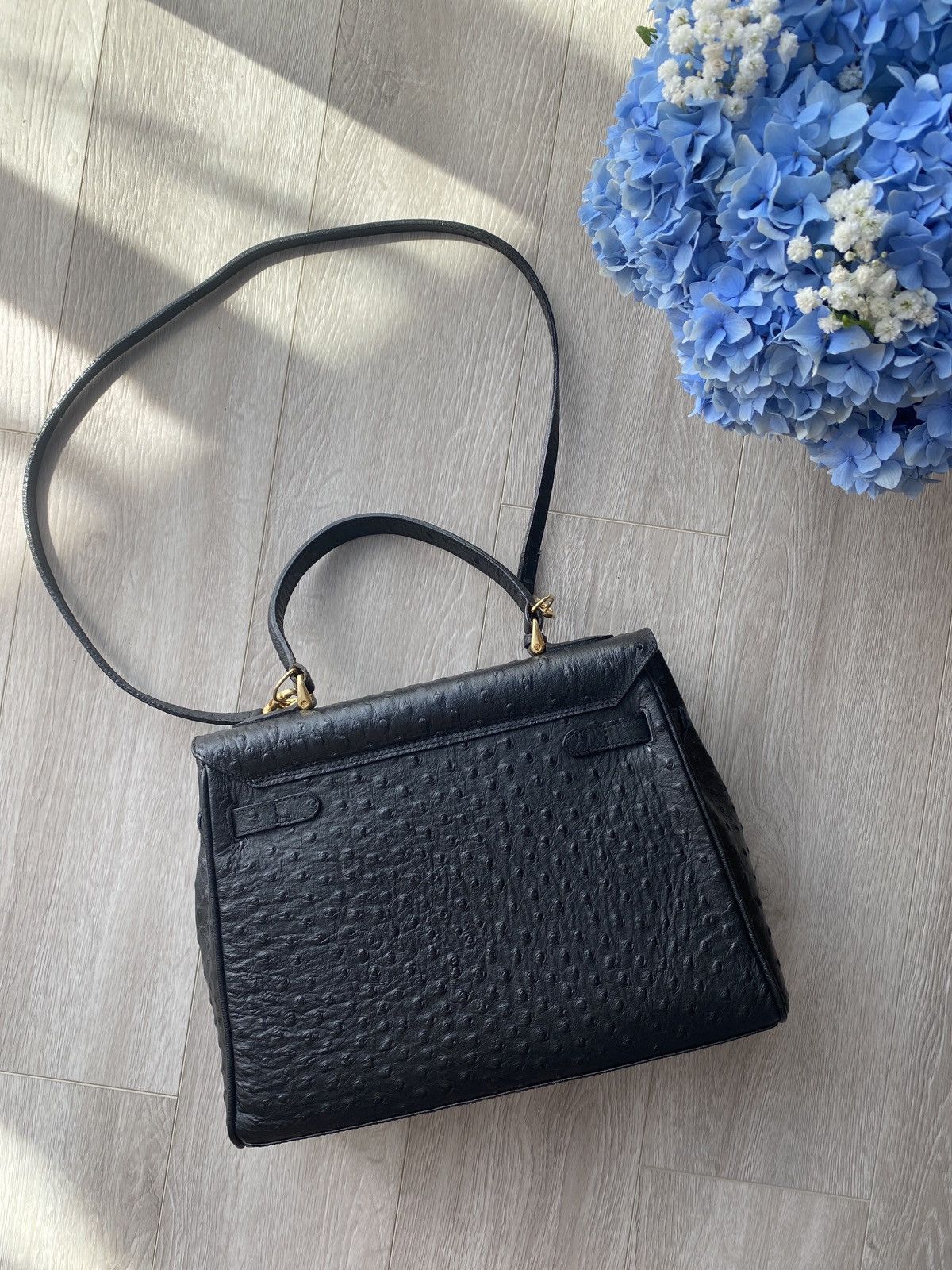 Russell & Bromley × Vintage Russell & Bromley Ostrich Leather Bag Like Hermes Kelly Size ONE SIZE - 18 Thumbnail