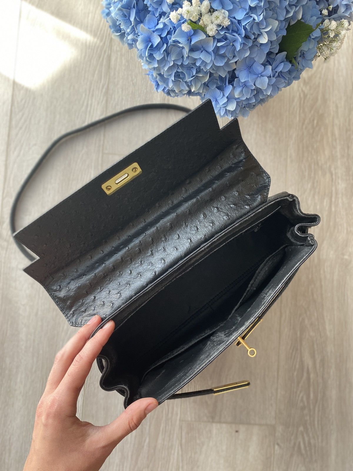 Russell & Bromley × Vintage Russell & Bromley Ostrich Leather Bag Like Hermes Kelly Size ONE SIZE - 12 Thumbnail