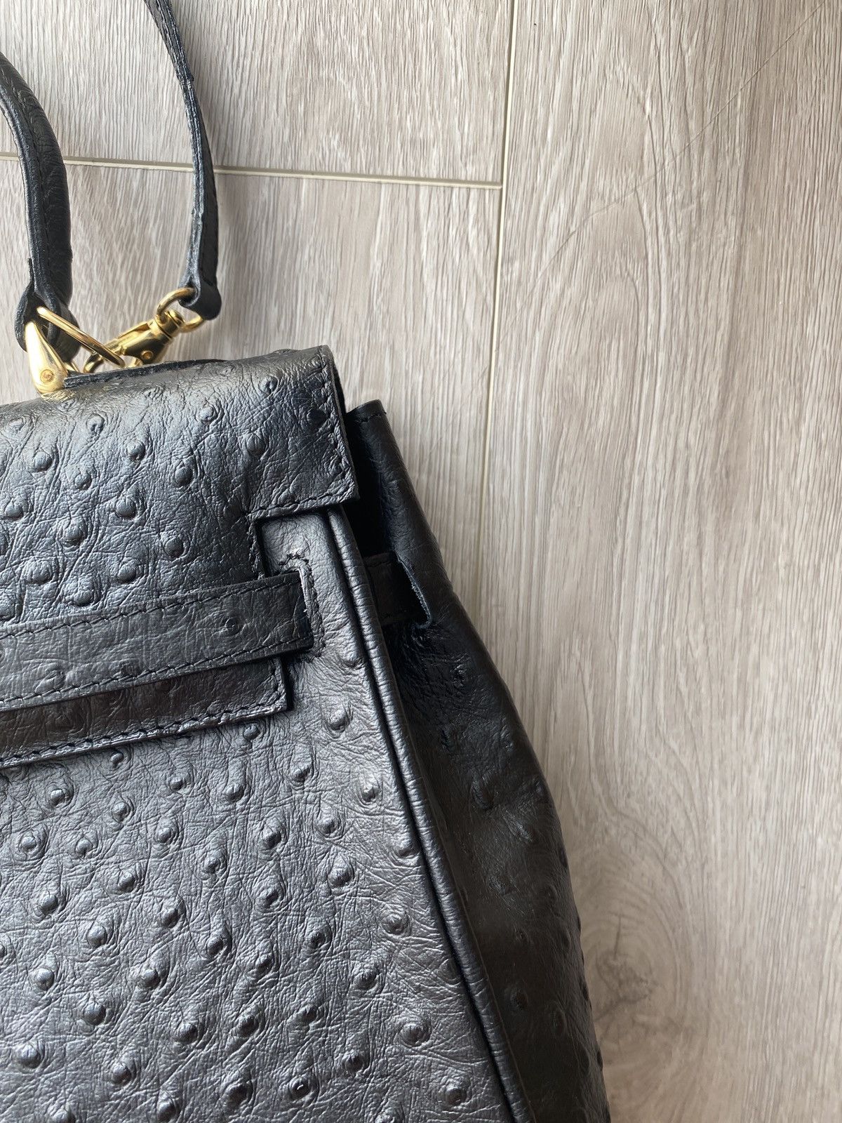 Russell & Bromley × Vintage Russell & Bromley Ostrich Leather Bag Like Hermes Kelly Size ONE SIZE - 14 Thumbnail