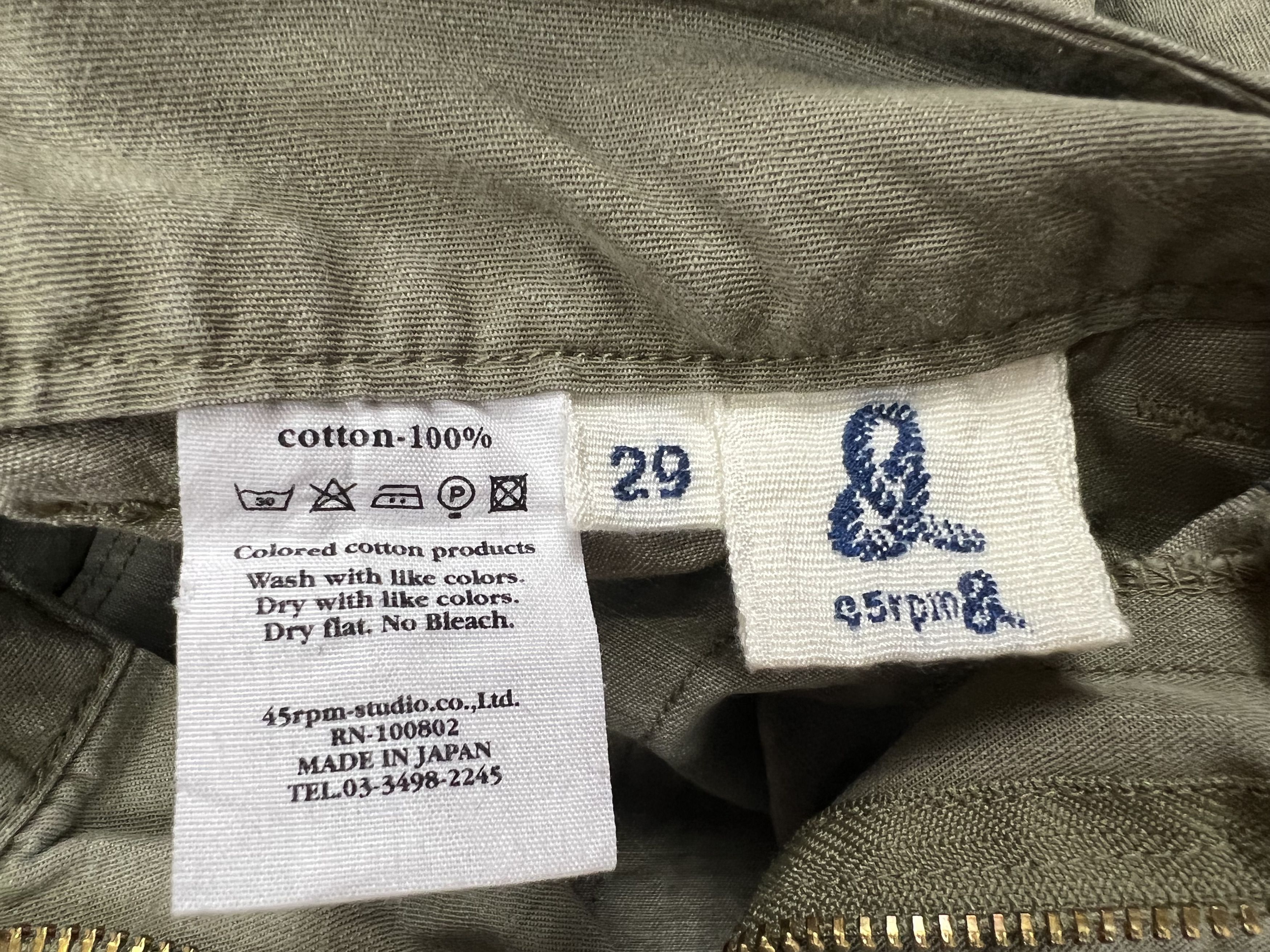 45rpm × Japanese Brand 45RPM Cargo Pants Size US 30 / EU 46 - 12 Thumbnail