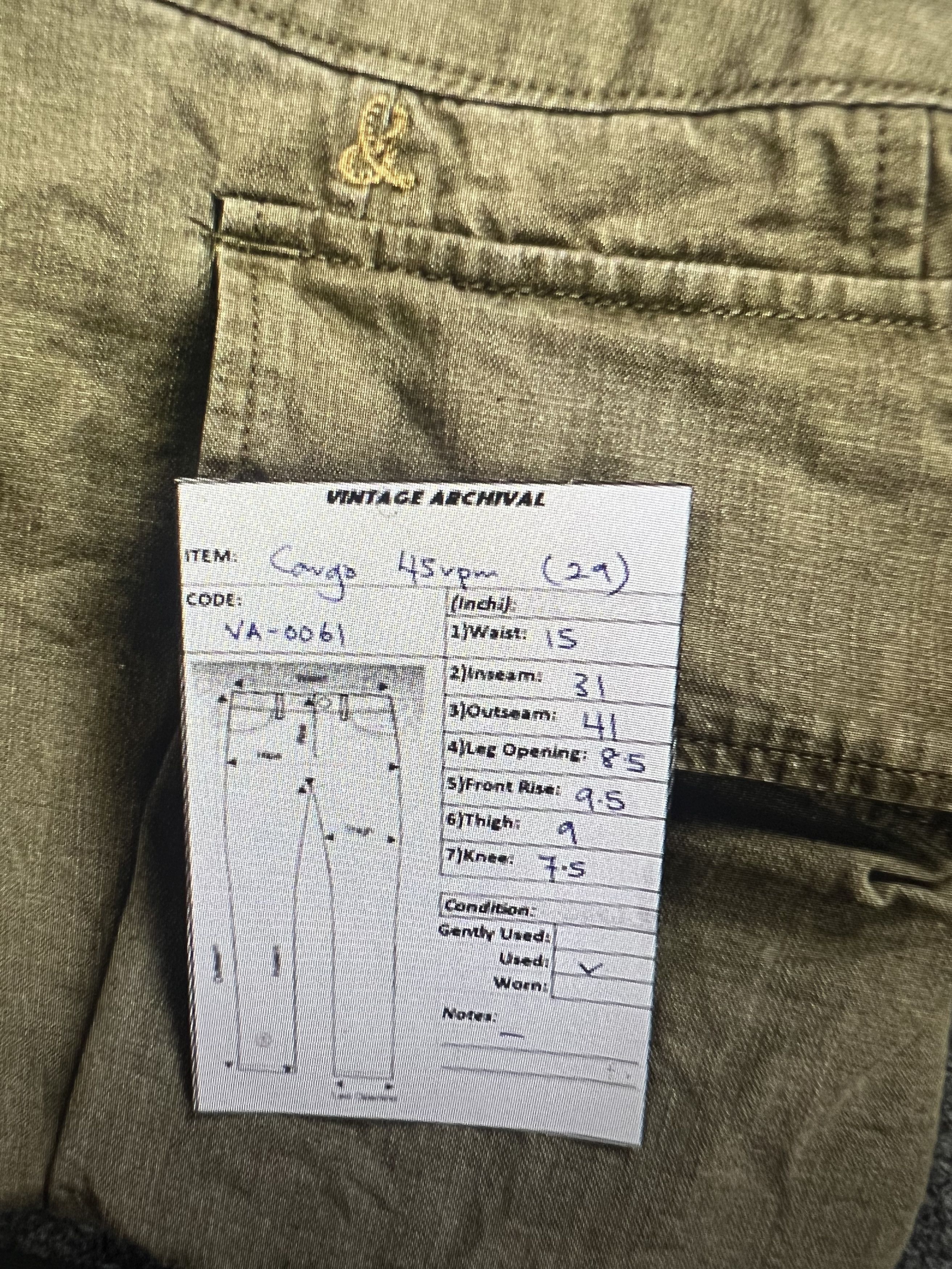 45rpm × Japanese Brand 45RPM Cargo Pants Size US 30 / EU 46 - 16 Thumbnail