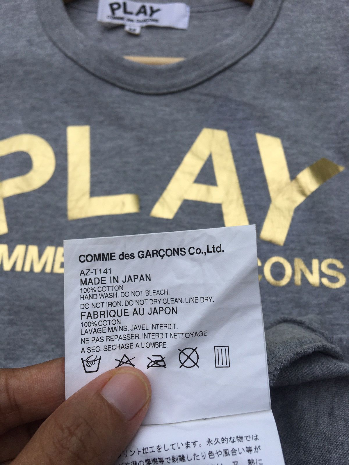 Comme des Garcons PLAY COMME DES GARCONS "PLAY" COTTON T-SHIRT Size US S / EU 44-46 / 1 - 11 Thumbnail