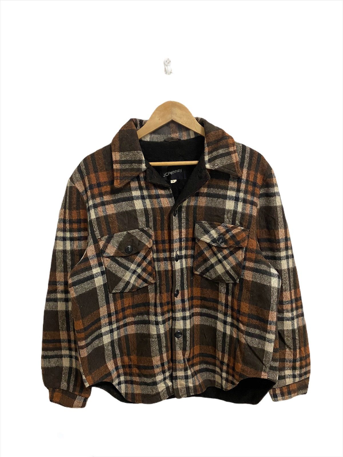 JCPenney × Vintage VINTAGE JC PENNEY CASUALWEAR BUTTON DOWN WOOL JACKET Size US L / EU 52-54 / 3 - 1 Thumbnail