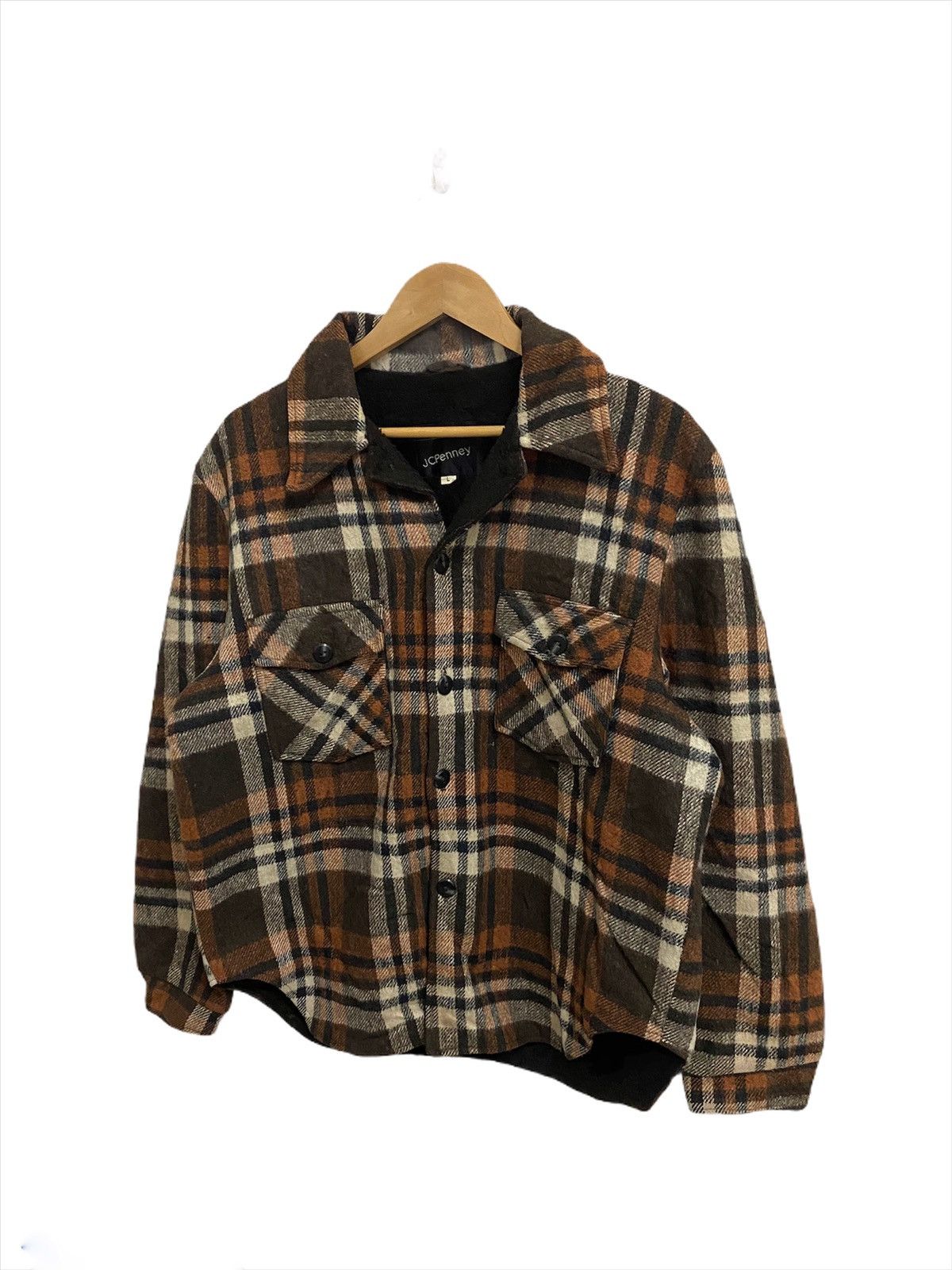 JCPenney × Vintage VINTAGE JC PENNEY CASUALWEAR BUTTON DOWN WOOL JACKET Size US L / EU 52-54 / 3 - 2 Thumbnail