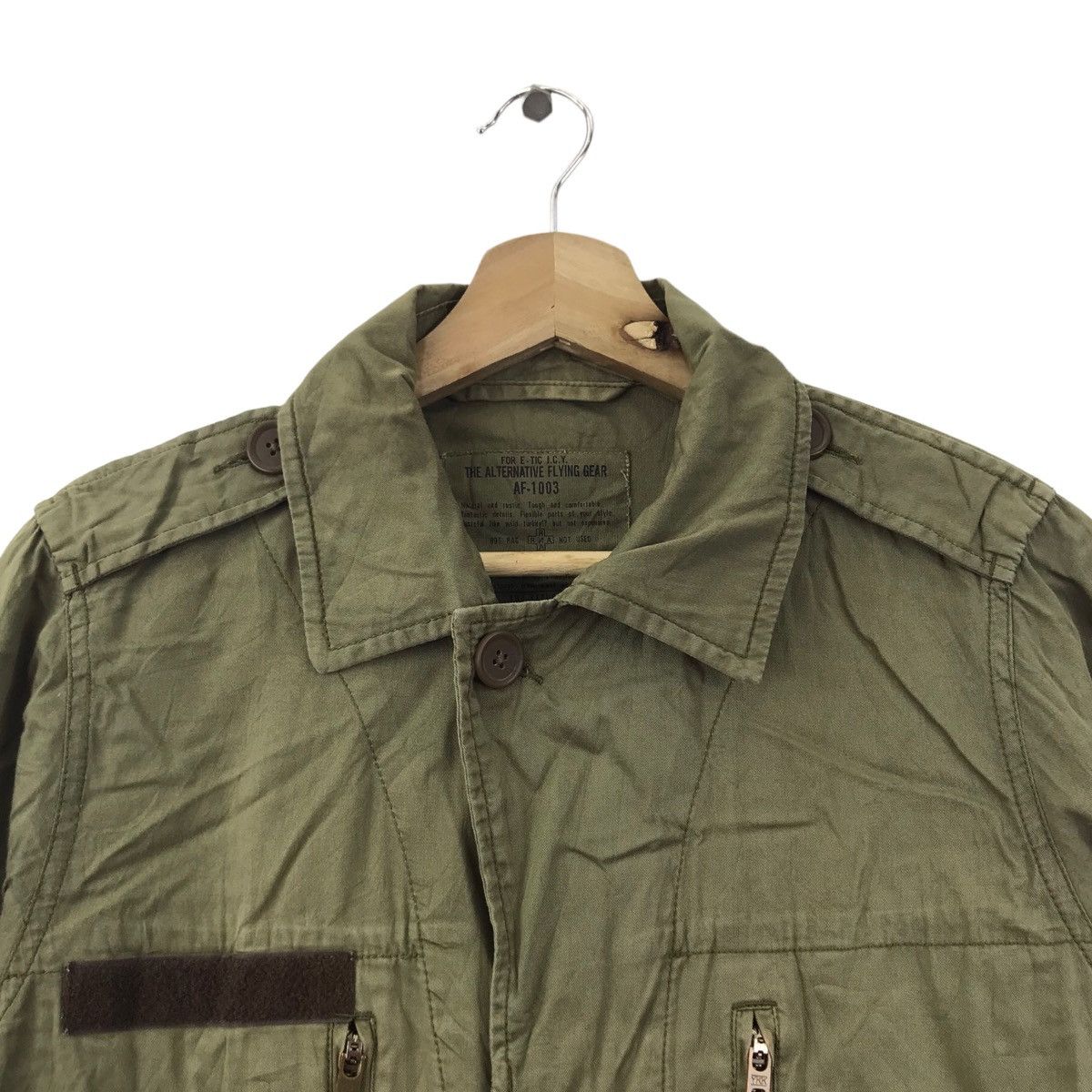 Vintage ALTERNATIVE FLYING GEAR Rna Inc Multi Pocket Bomber Jacket Size US M / EU 48-50 / 2 - 2 Thumbnail