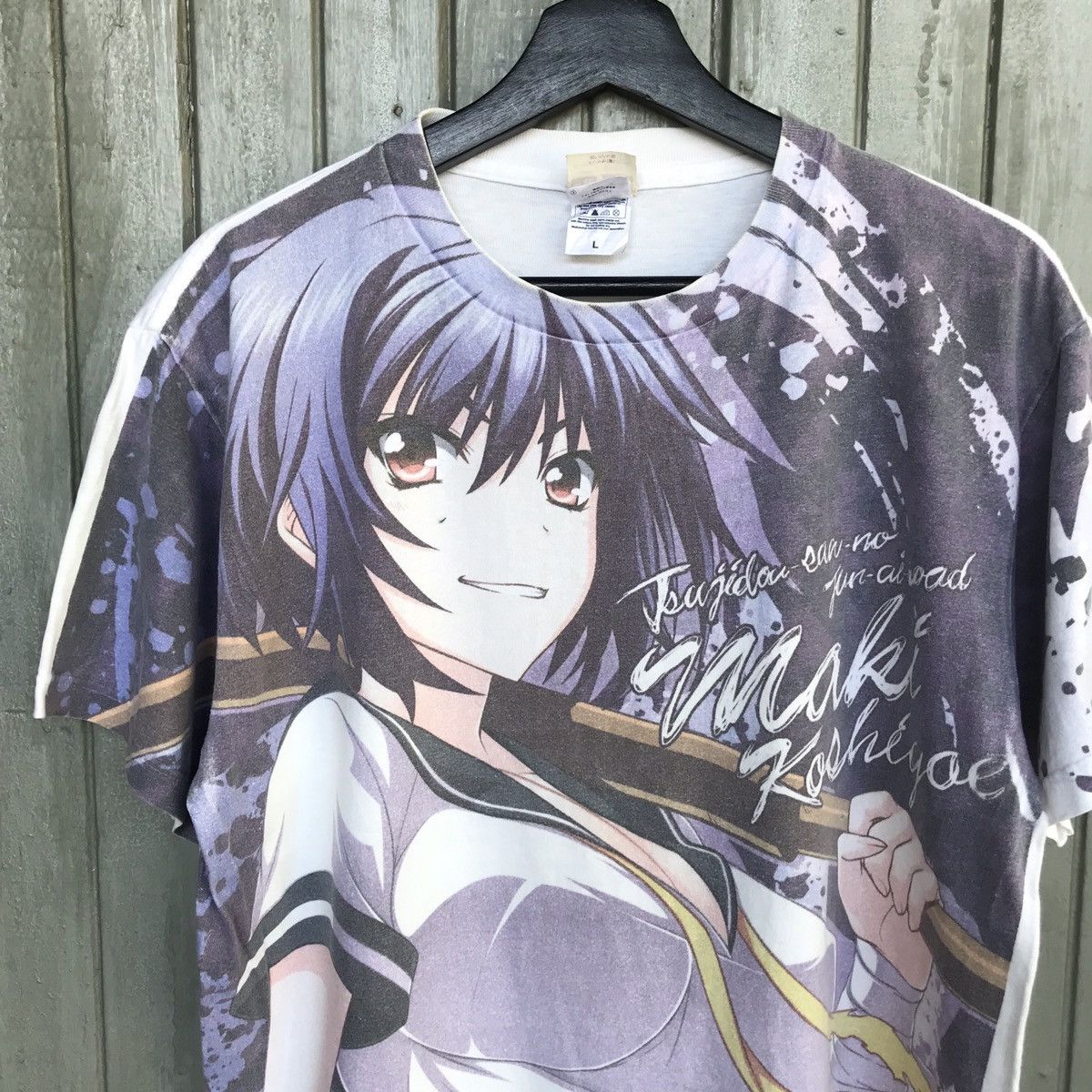 Anime × Cartoon Network × Japanese Brand *🔥 KOSHIGOE MAKI TSUJIDOU SAN ANIMA T SHIRT OVER PRINT Size US L / EU 52-54 / 3 - 5 Thumbnail