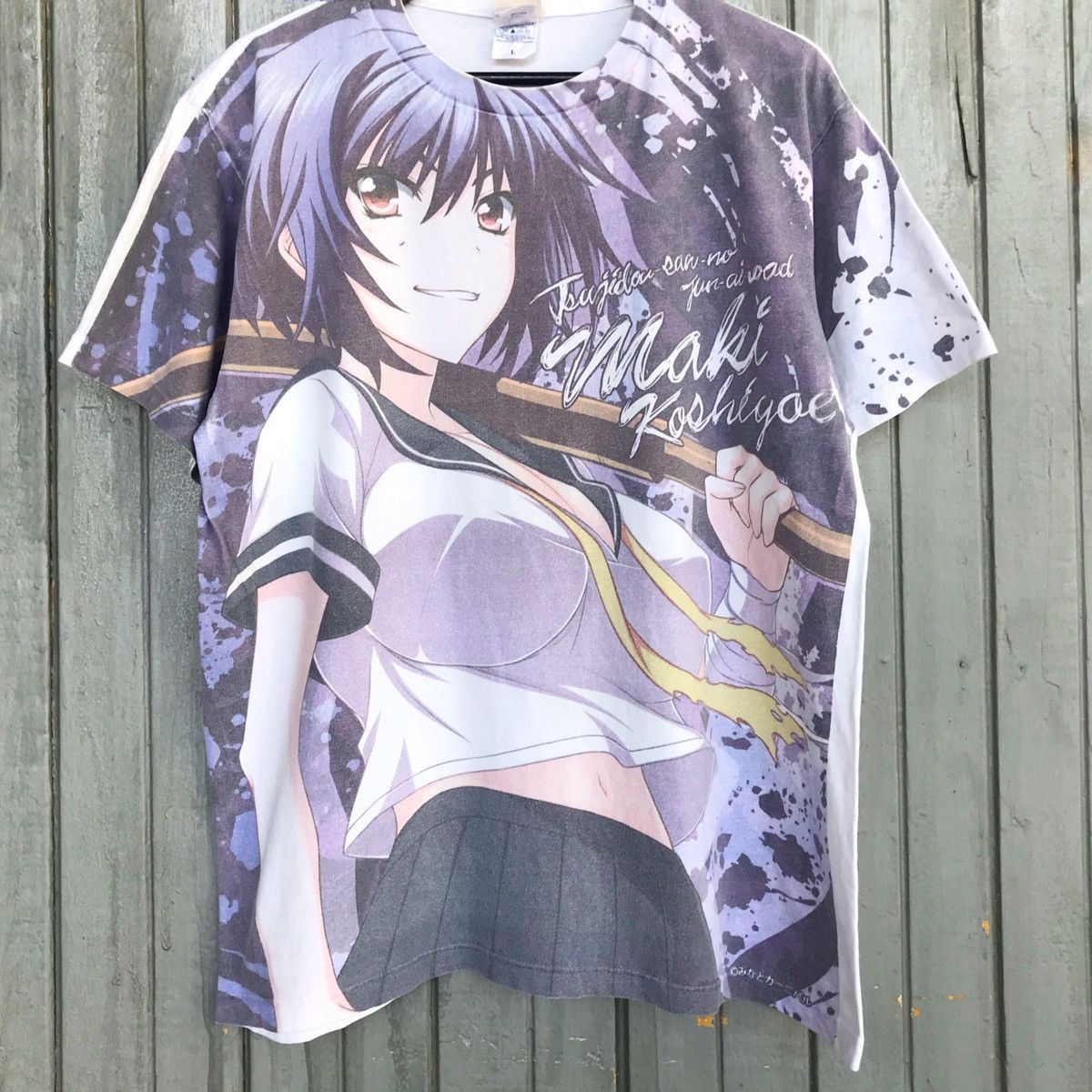 Anime × Cartoon Network × Japanese Brand *🔥 KOSHIGOE MAKI TSUJIDOU SAN ANIMA T SHIRT OVER PRINT Size US L / EU 52-54 / 3 - 2 Thumbnail