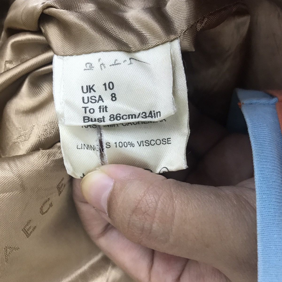 Jaeger Vintage JEAGER Embroidered Logo Beige Blazer Coat Size US M / EU 48-50 / 2 - 5 Thumbnail