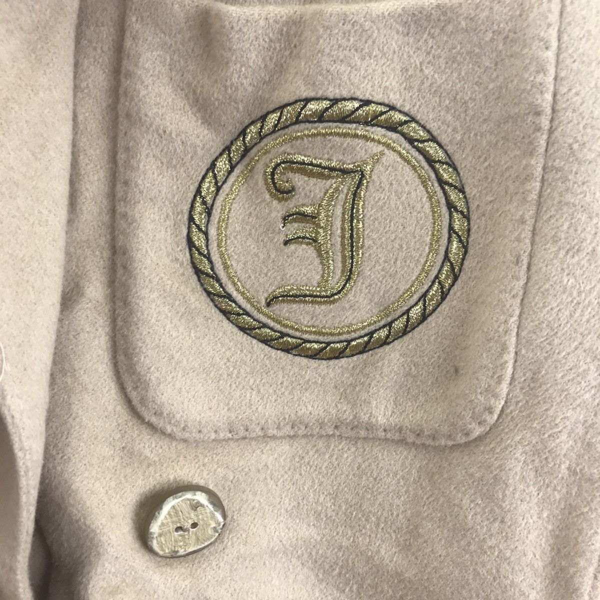 Jaeger Vintage JEAGER Embroidered Logo Beige Blazer Coat Size US M / EU 48-50 / 2 - 3 Thumbnail