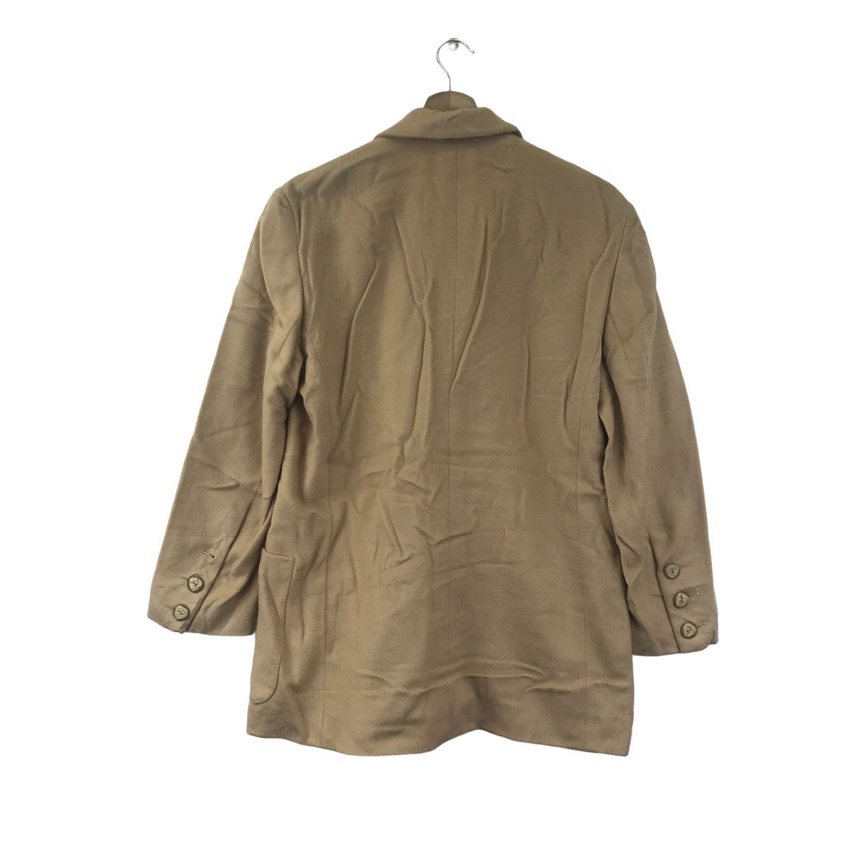 Jaeger Vintage JEAGER Embroidered Logo Beige Blazer Coat Size US M / EU 48-50 / 2 - 8 Thumbnail