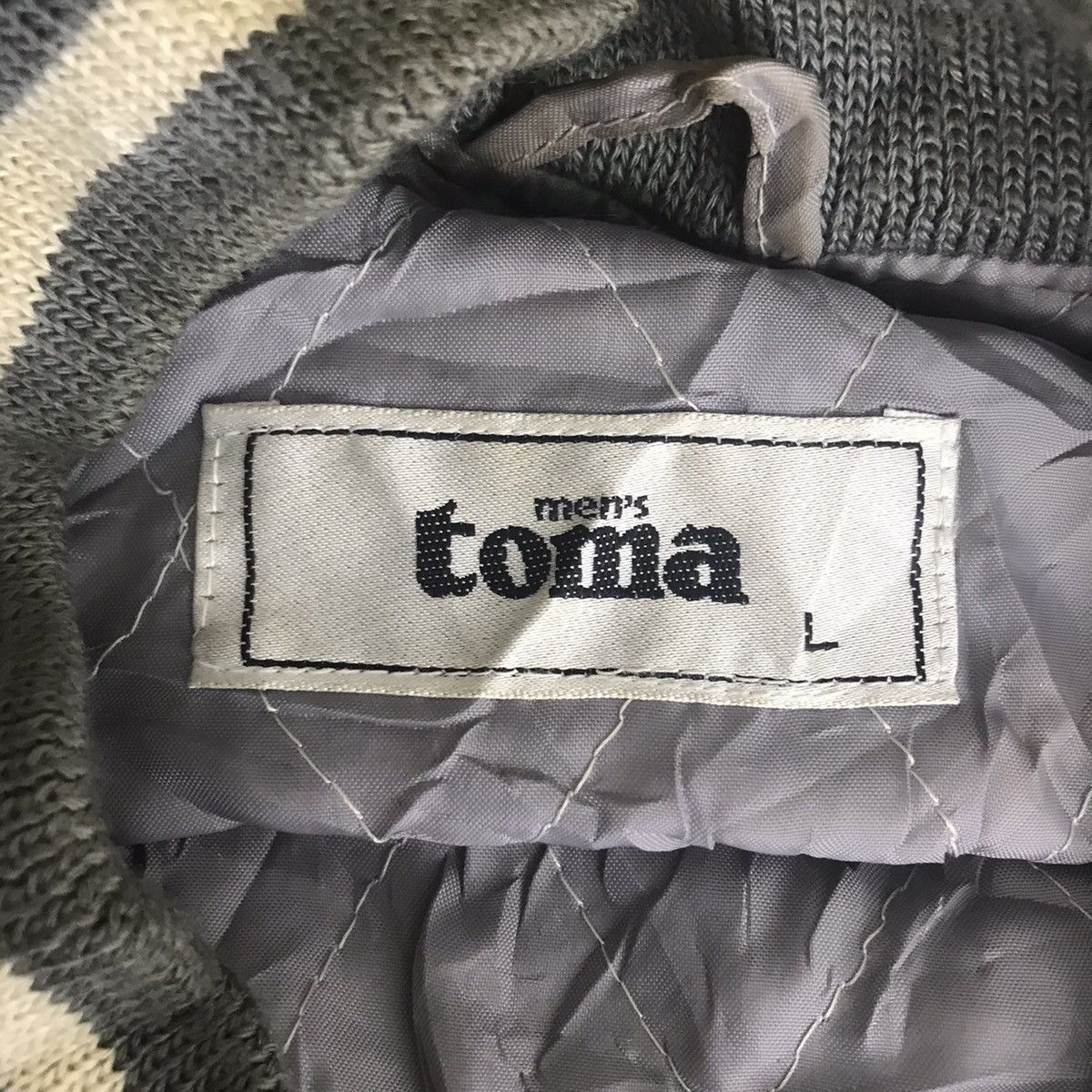 Vintage MEN'S TOMA Embroidered Logo Grey Varsity LeatherJacketBomber Size US L / EU 52-54 / 3 - 6 Thumbnail