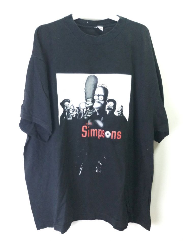 image of Movie x Vintage 2000S The Simpsons Sopranos Parody T-Shirt in Black, Men's (Size 2XL)