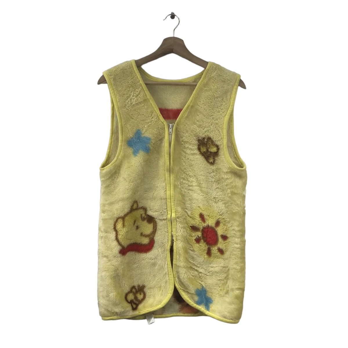 Vintage WINNIE POOH DISNEY Cartoon Animation Vest Long Fleece Wear Size US XS / EU 42 / 0 - 3 Thumbnail