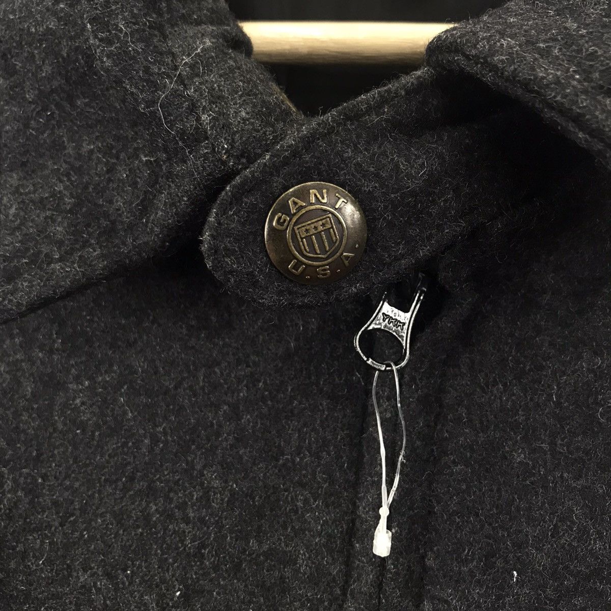 Gant GANT USA Wool Full Zipper Long Black Jacket Size US L / EU 52-54 / 3 - 3 Thumbnail