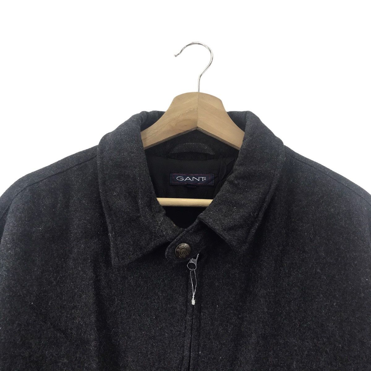 Gant GANT USA Wool Full Zipper Long Black Jacket Size US L / EU 52-54 / 3 - 2 Thumbnail