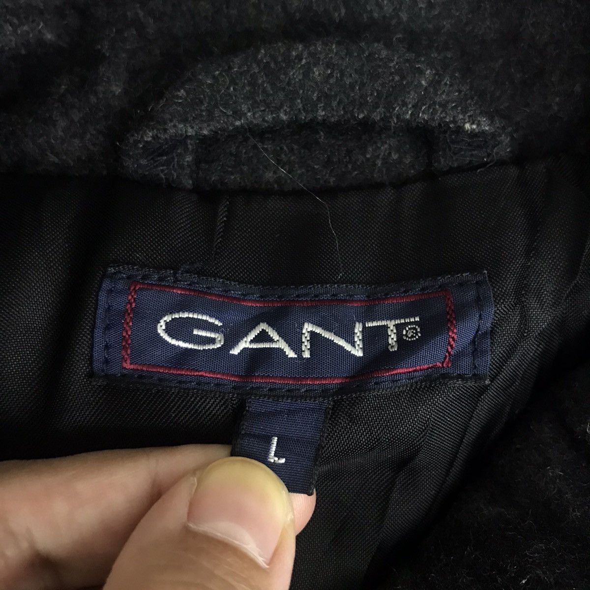 Gant GANT USA Wool Full Zipper Long Black Jacket Size US L / EU 52-54 / 3 - 4 Thumbnail