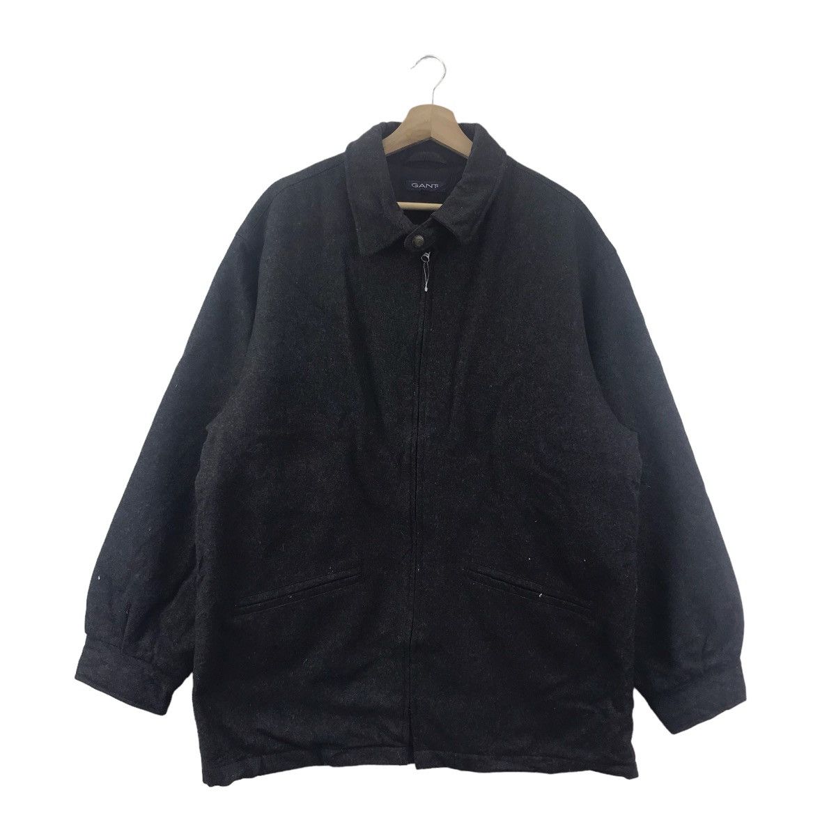 Gant GANT USA Wool Full Zipper Long Black Jacket Size US L / EU 52-54 / 3 - 1 Thumbnail