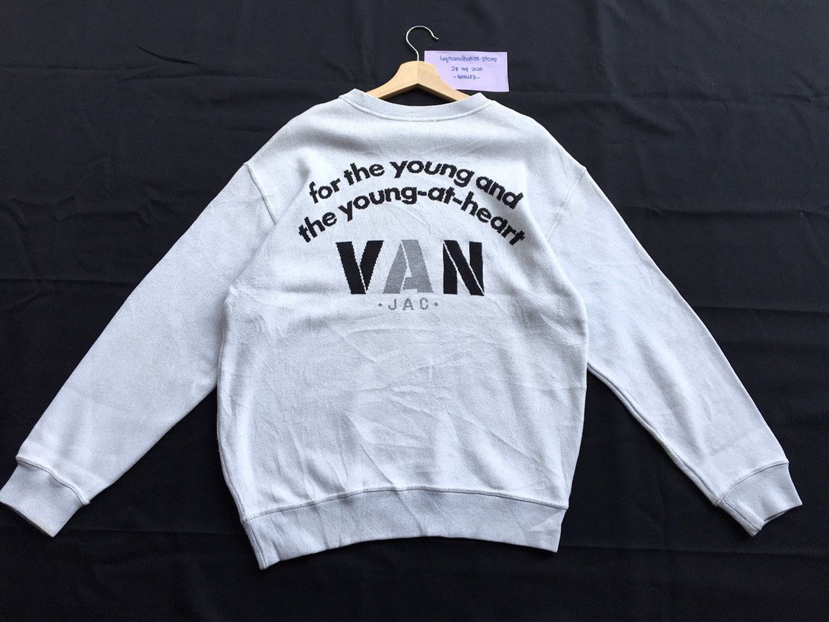 Japanese Brand Vintage 90s Van Jac Spell Out Embroidery Sweatshirt Size US L / EU 52-54 / 3 - 4 Thumbnail