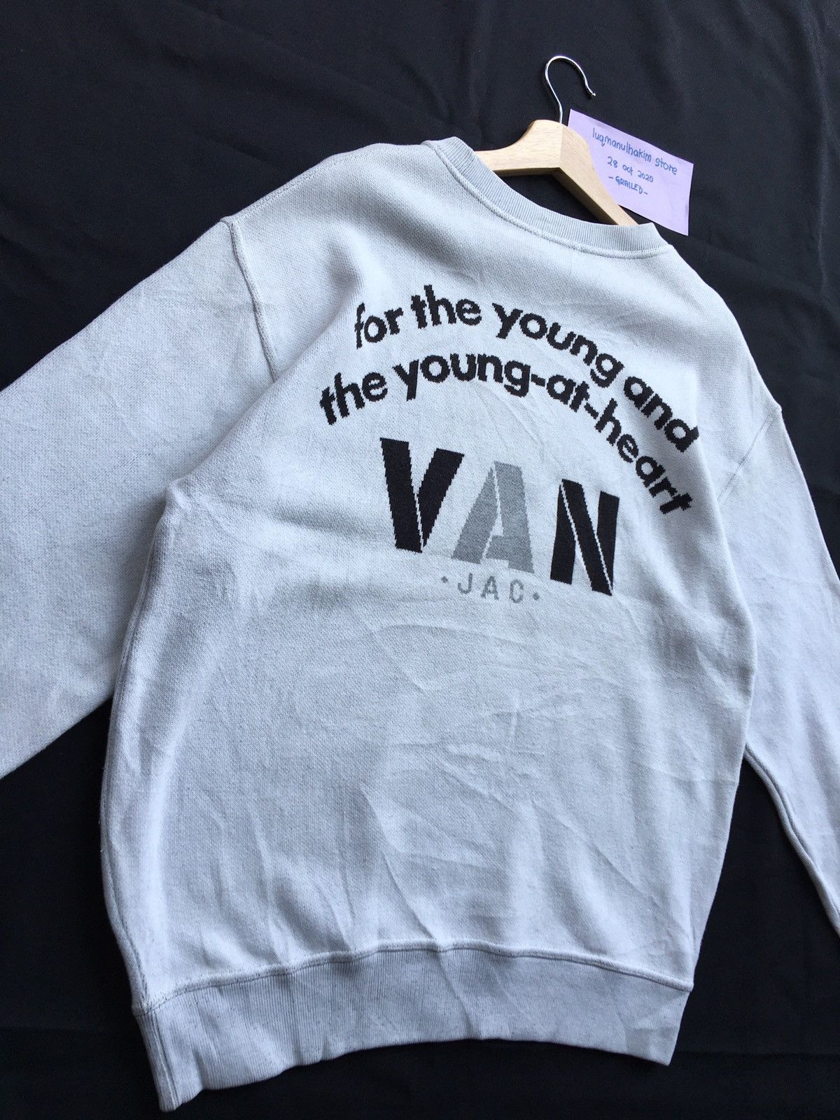 Japanese Brand Vintage 90s Van Jac Spell Out Embroidery Sweatshirt Size US L / EU 52-54 / 3 - 2 Thumbnail