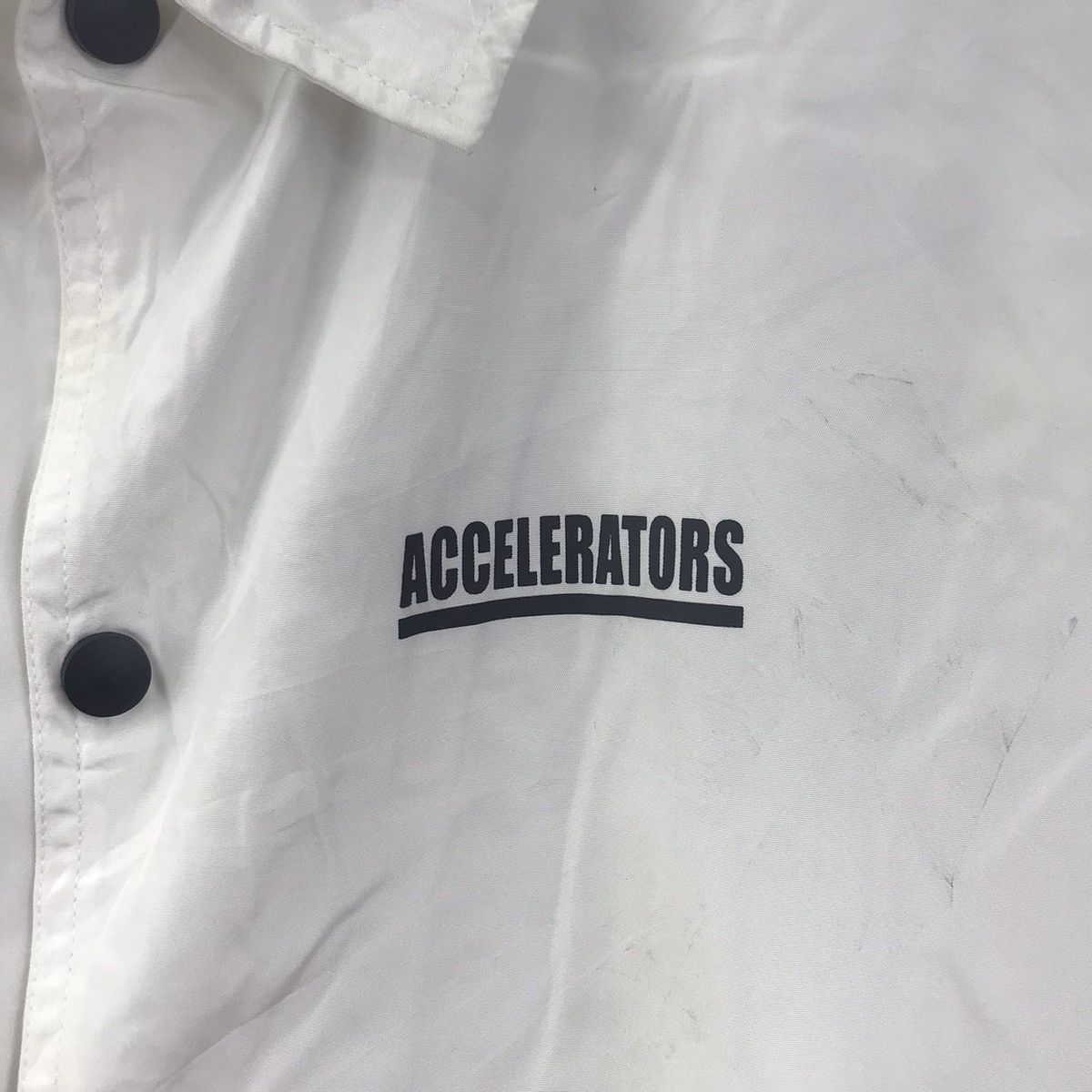 Vintage ACCELERATORS NOBLE PRODUCT Windbreaker Bomber Coach Jacket Size US XL / EU 56 / 4 - 5 Thumbnail